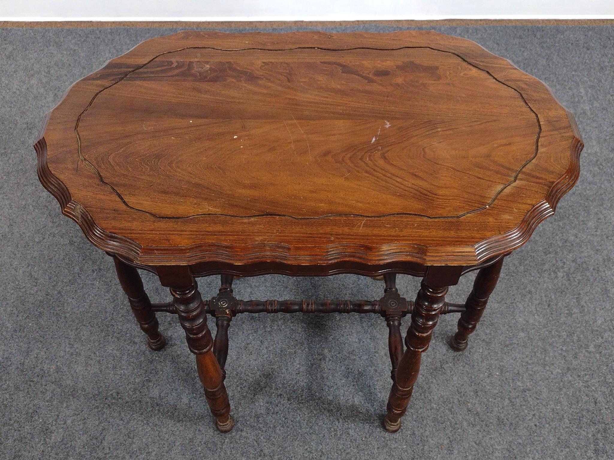 Antique Scalloped Parlor or Occasional Table