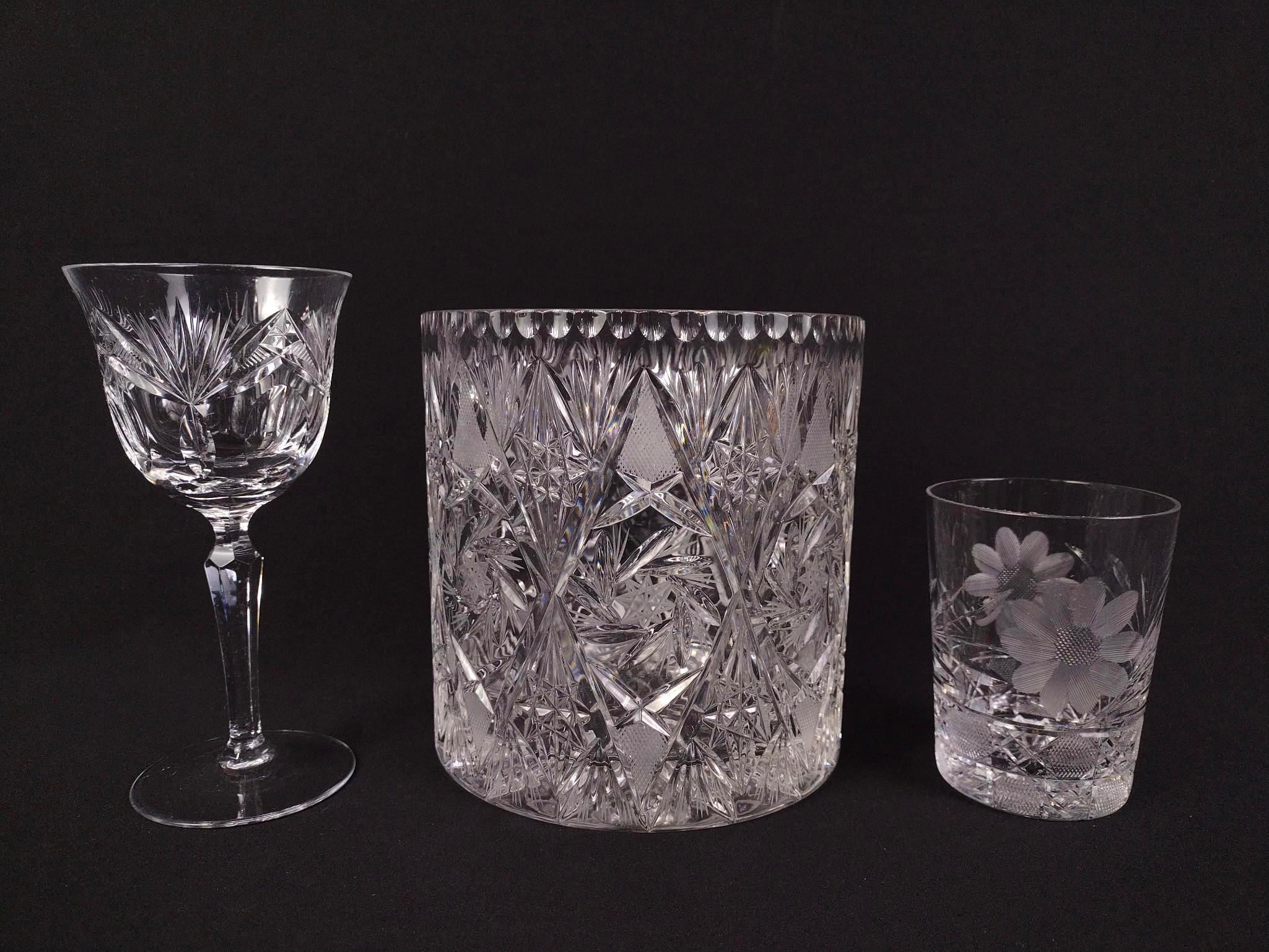 Cut Glass Drinkware & Vases