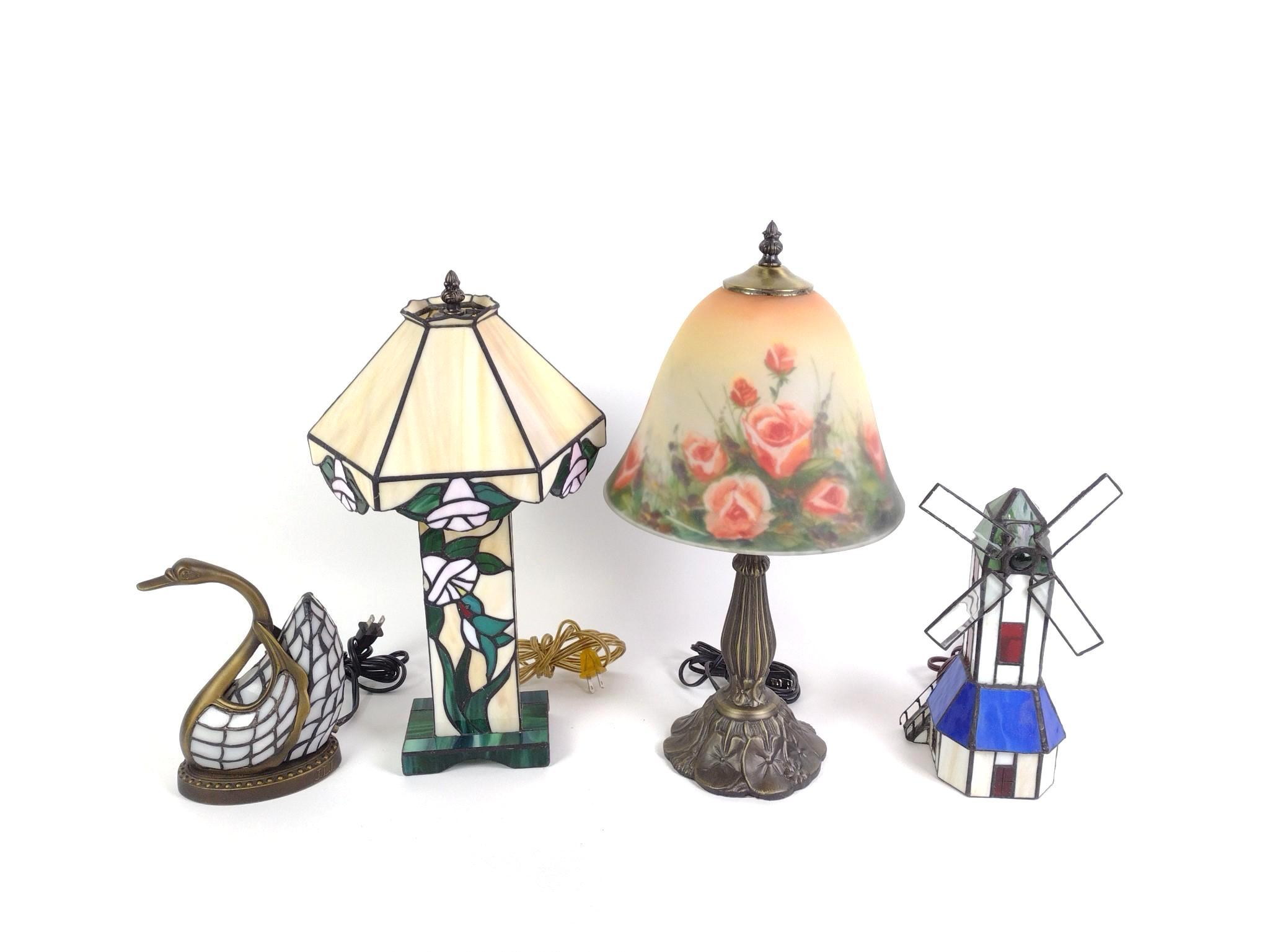 4 Vintage Novelty Accent Table Lamps
