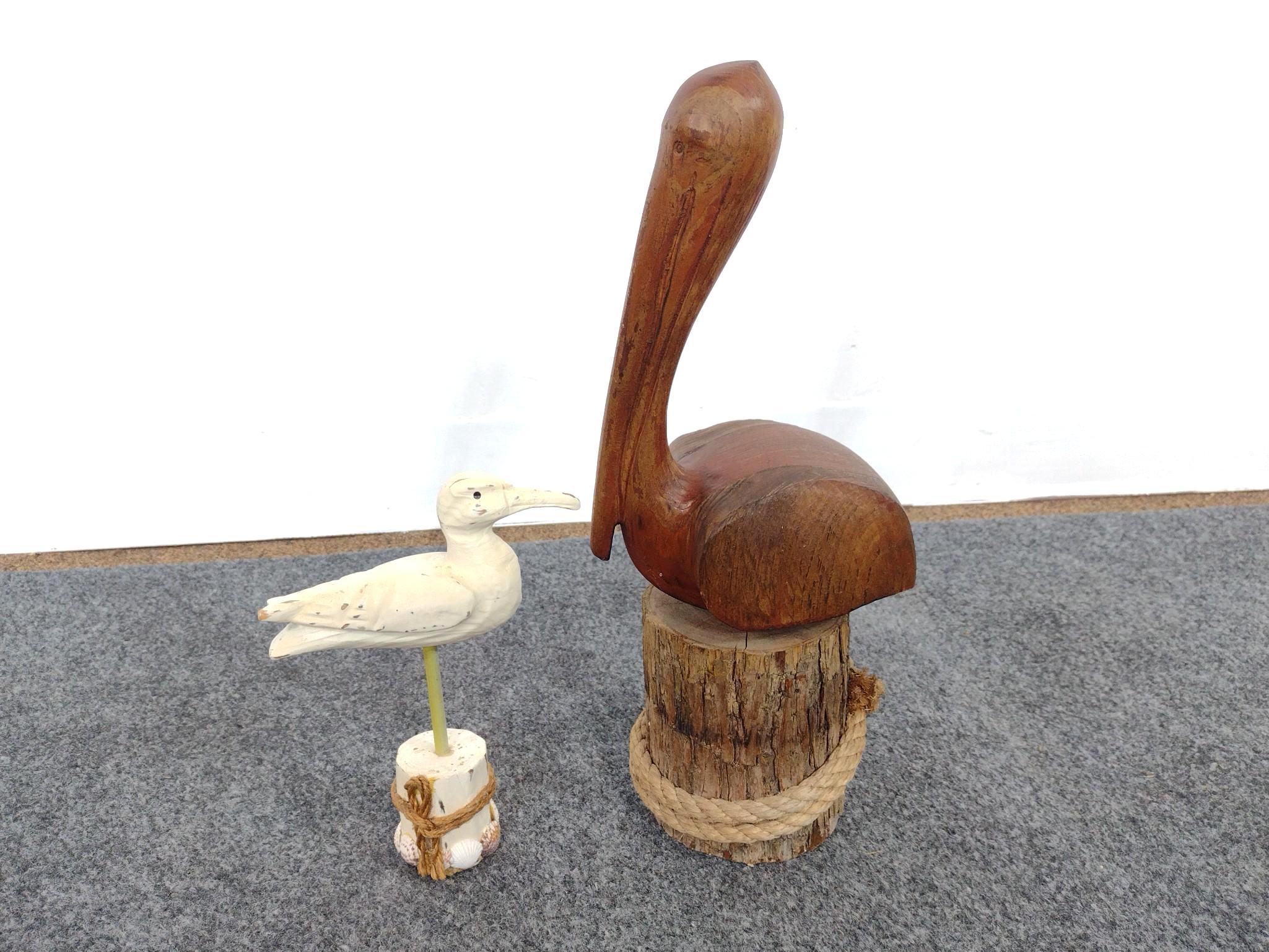 8 Hand Carved Nautical and Coastal Sculptures