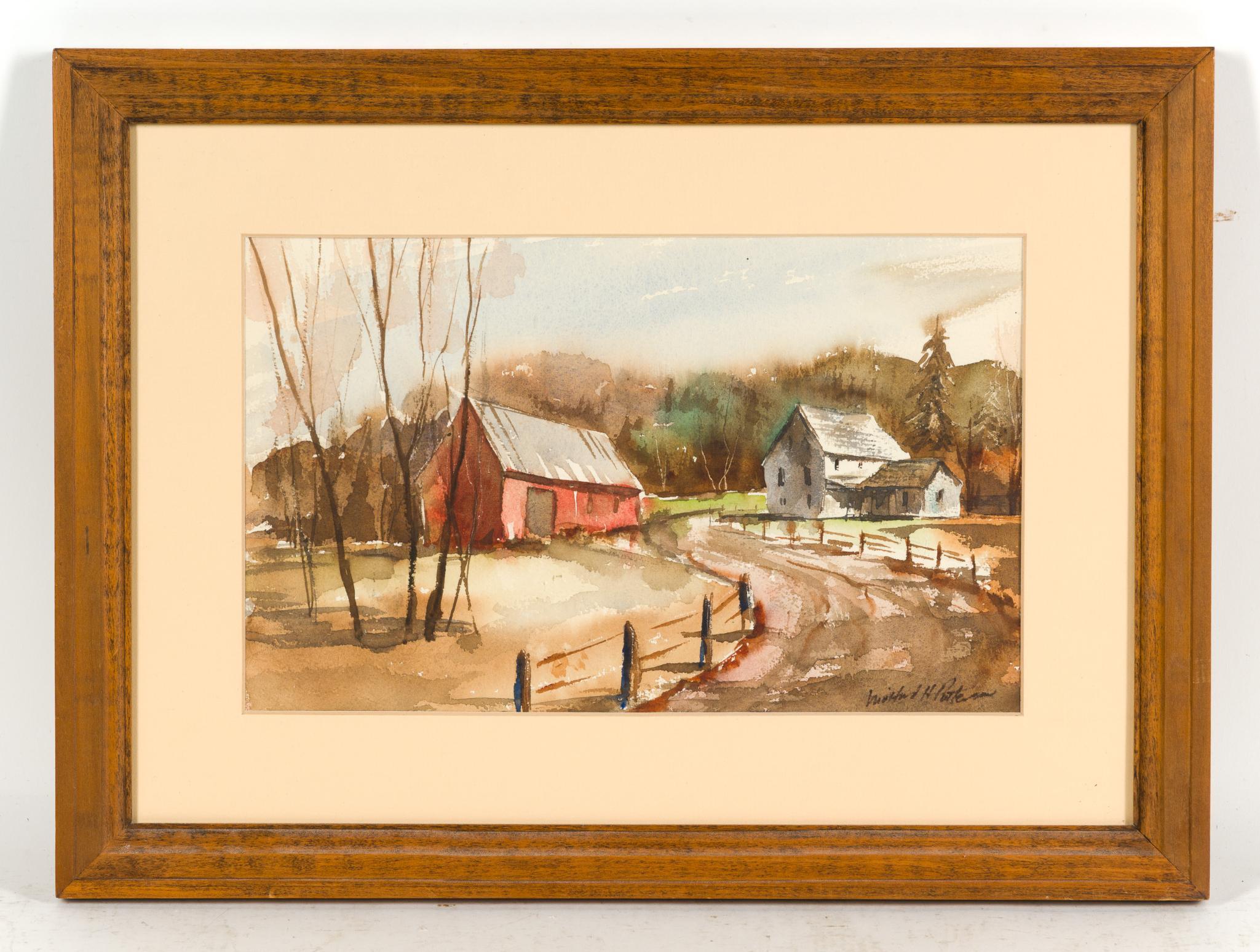 2 Paintings Incl. Patterson Watercolor