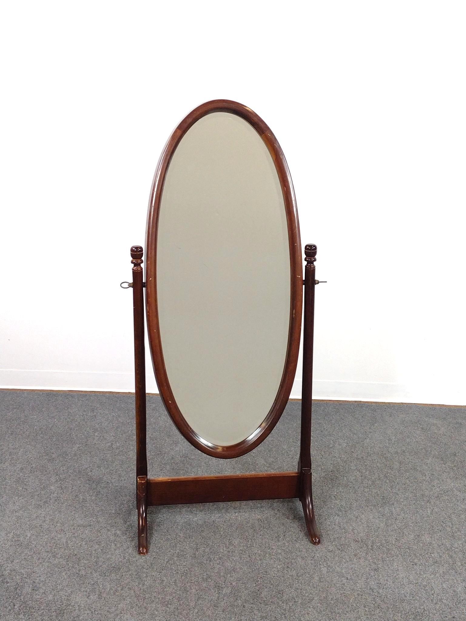 Cheval Dressing Mirror and Windsor Style Side Chair