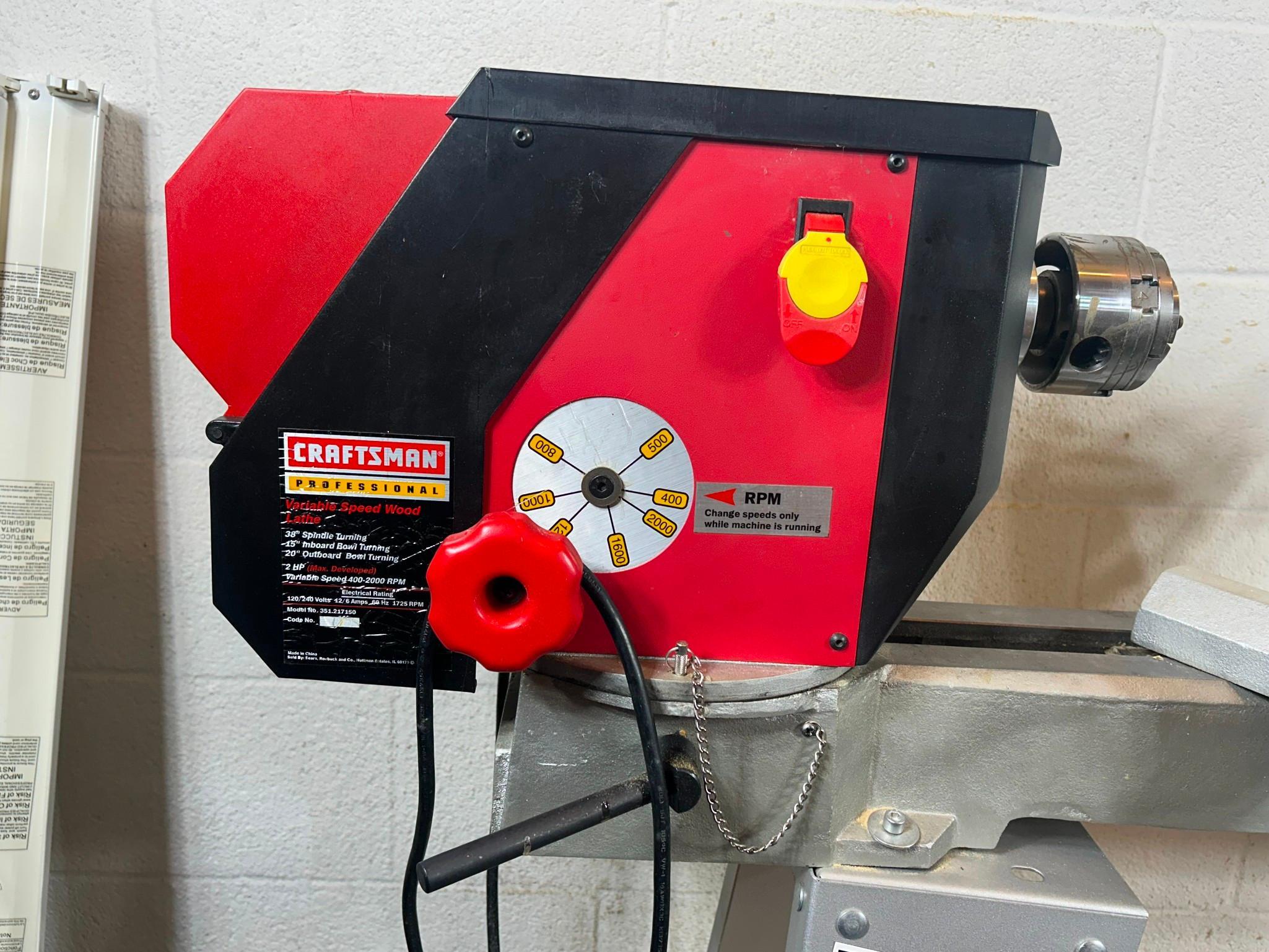 Craftsman Professional Variable Speed Wood Lathe