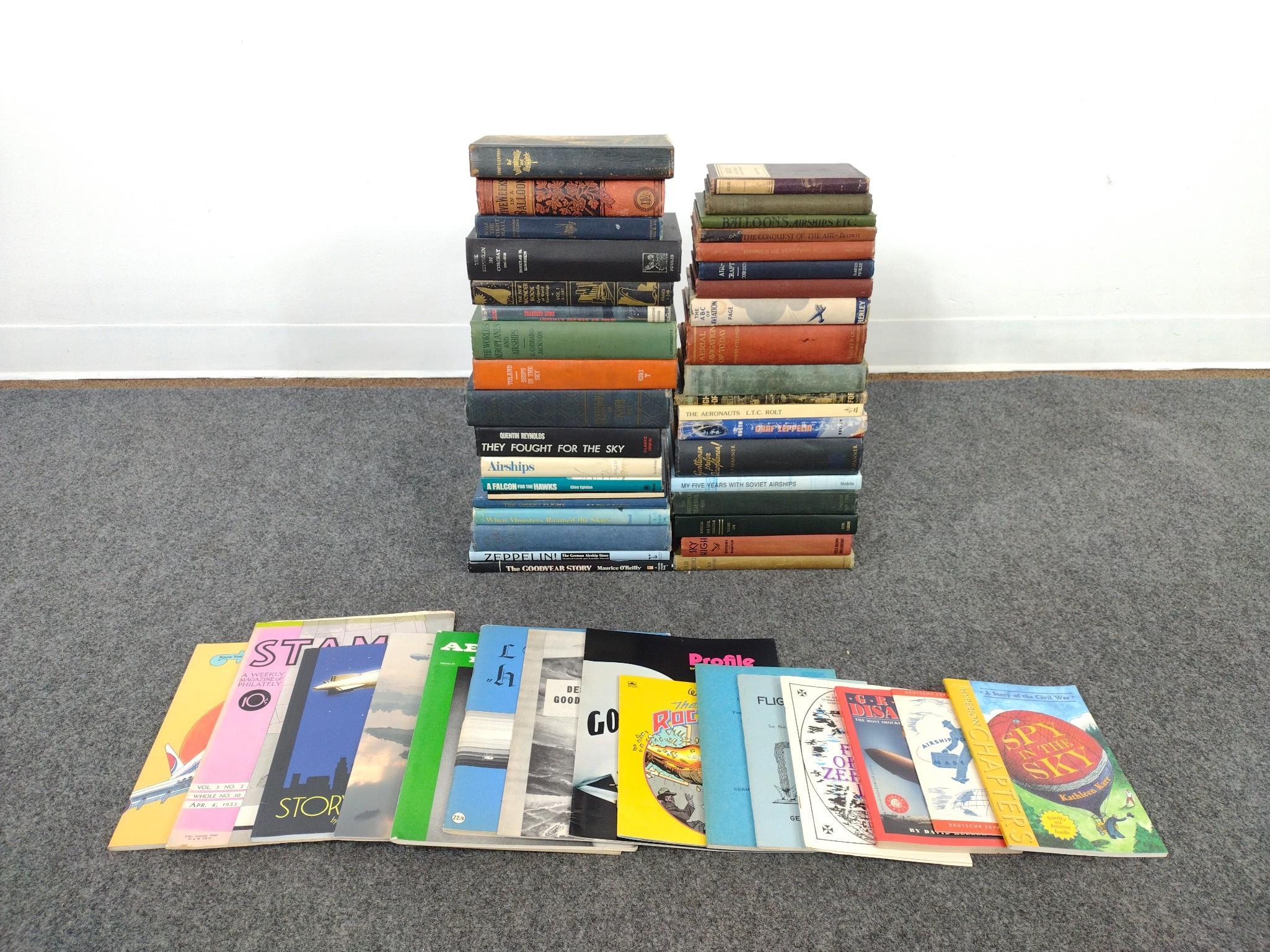 51 Zeppelin Books & Pamphlets Incl. Kipling & Verne