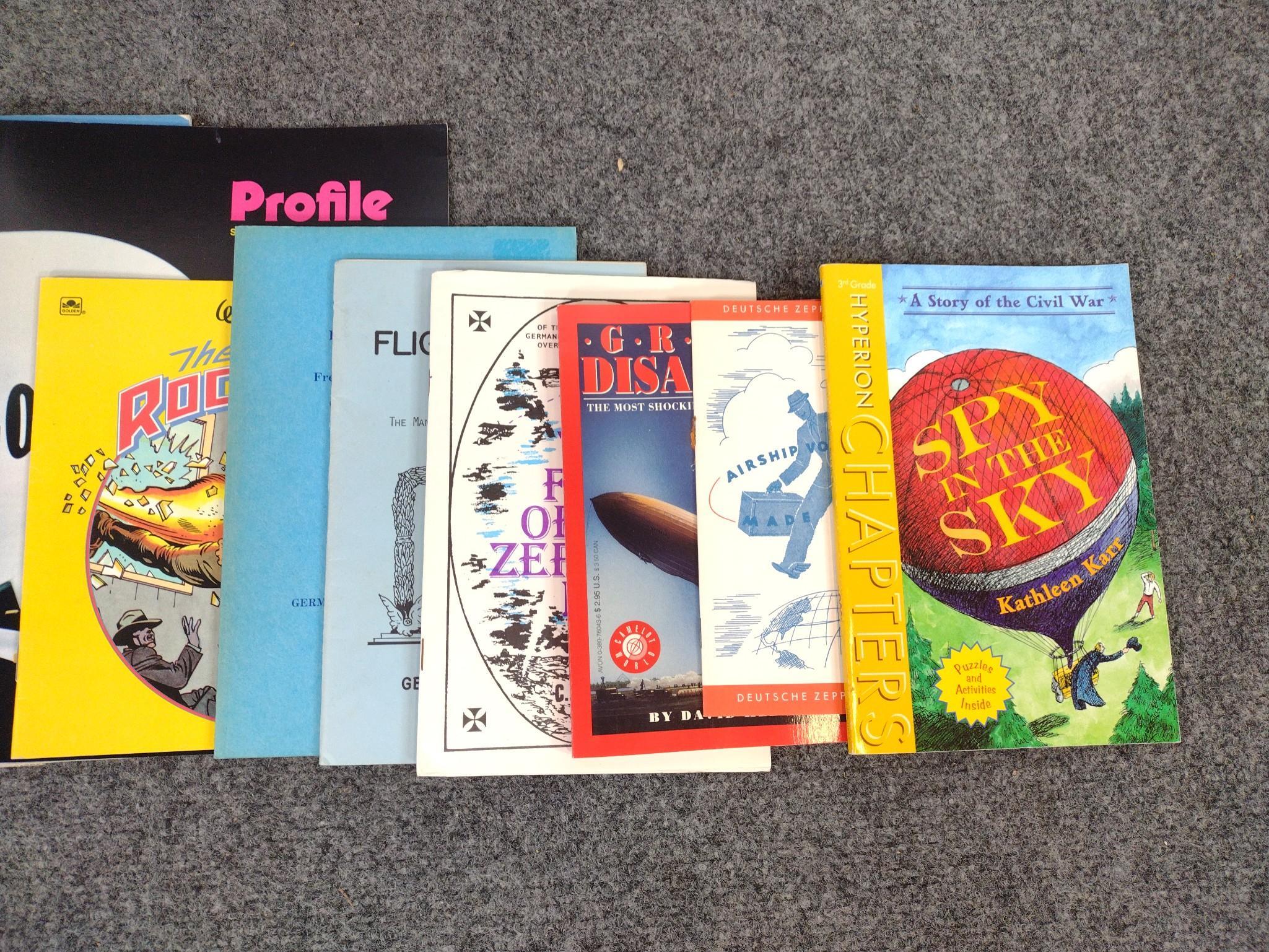51 Zeppelin Books & Pamphlets Incl. Kipling & Verne
