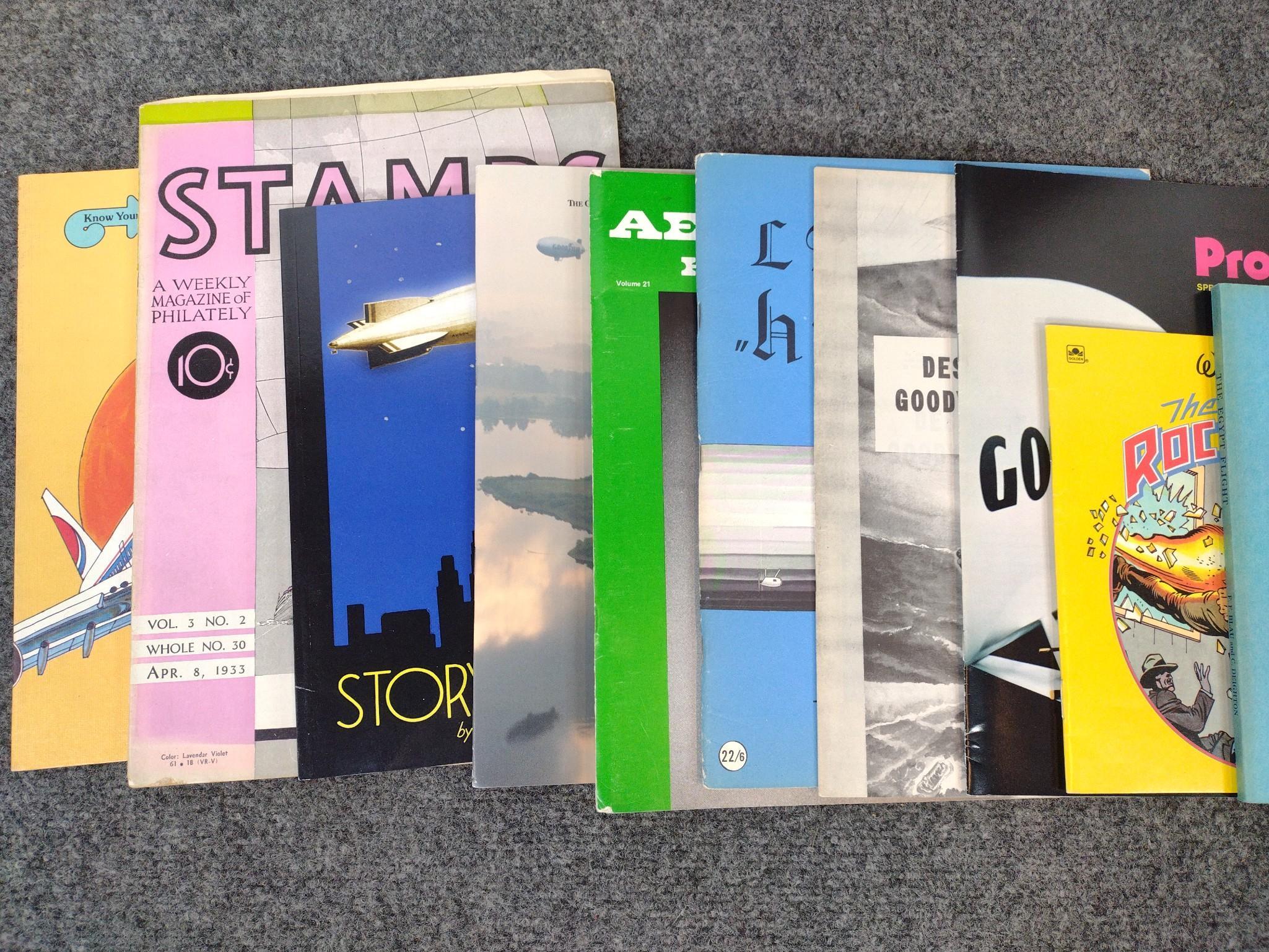 51 Zeppelin Books & Pamphlets Incl. Kipling & Verne