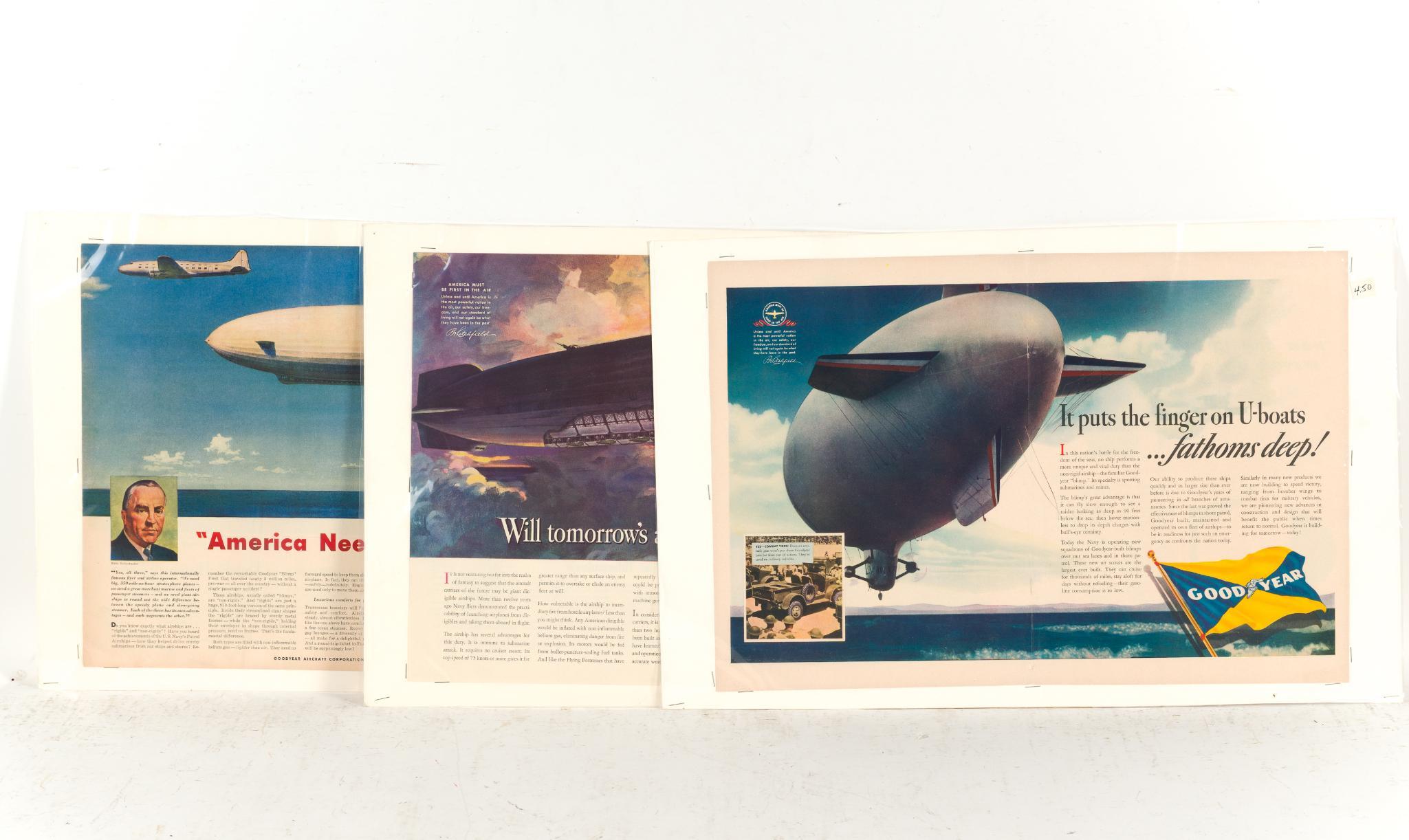 3 Goodyear Aircraft Advertisements