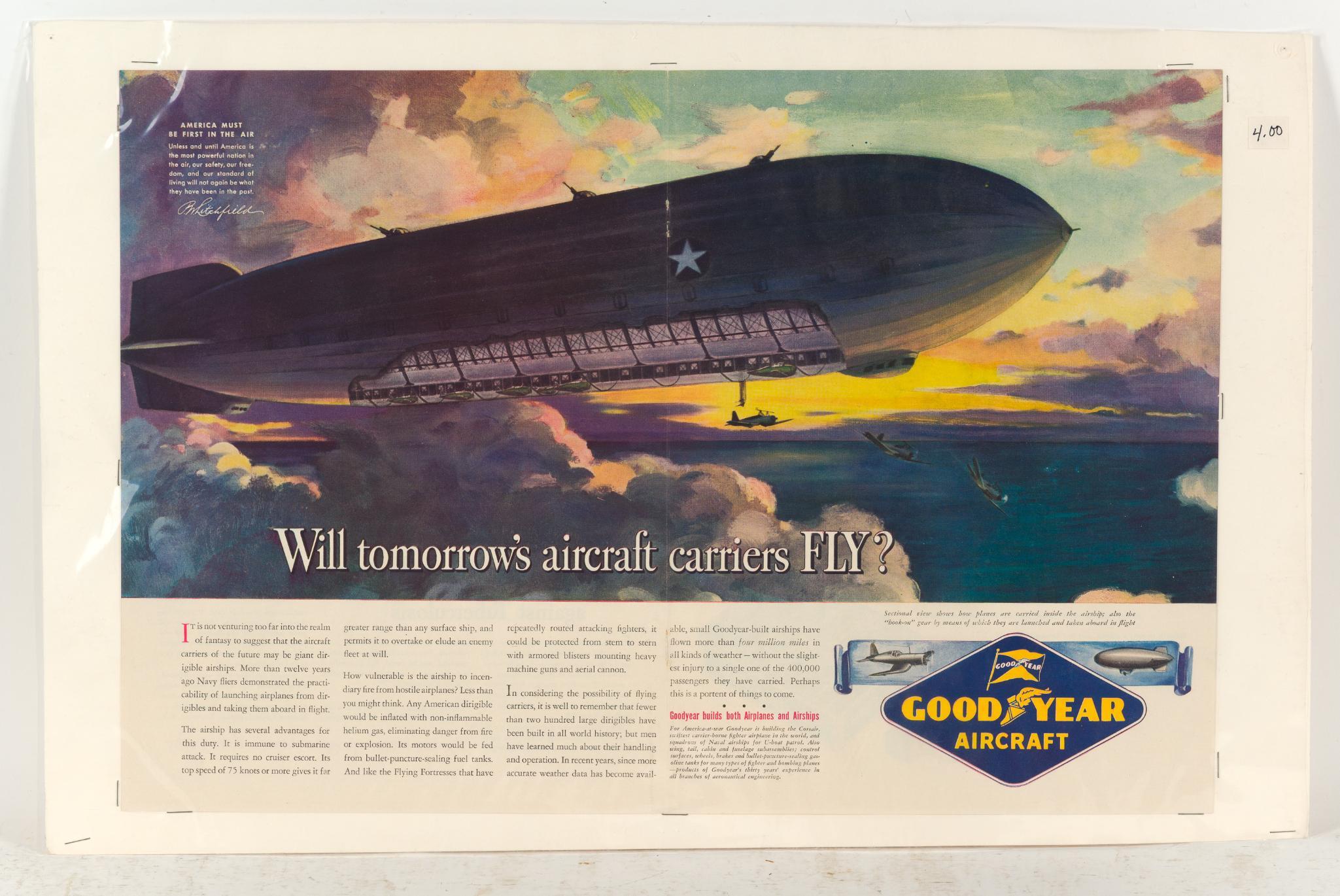 3 Goodyear Aircraft Advertisements