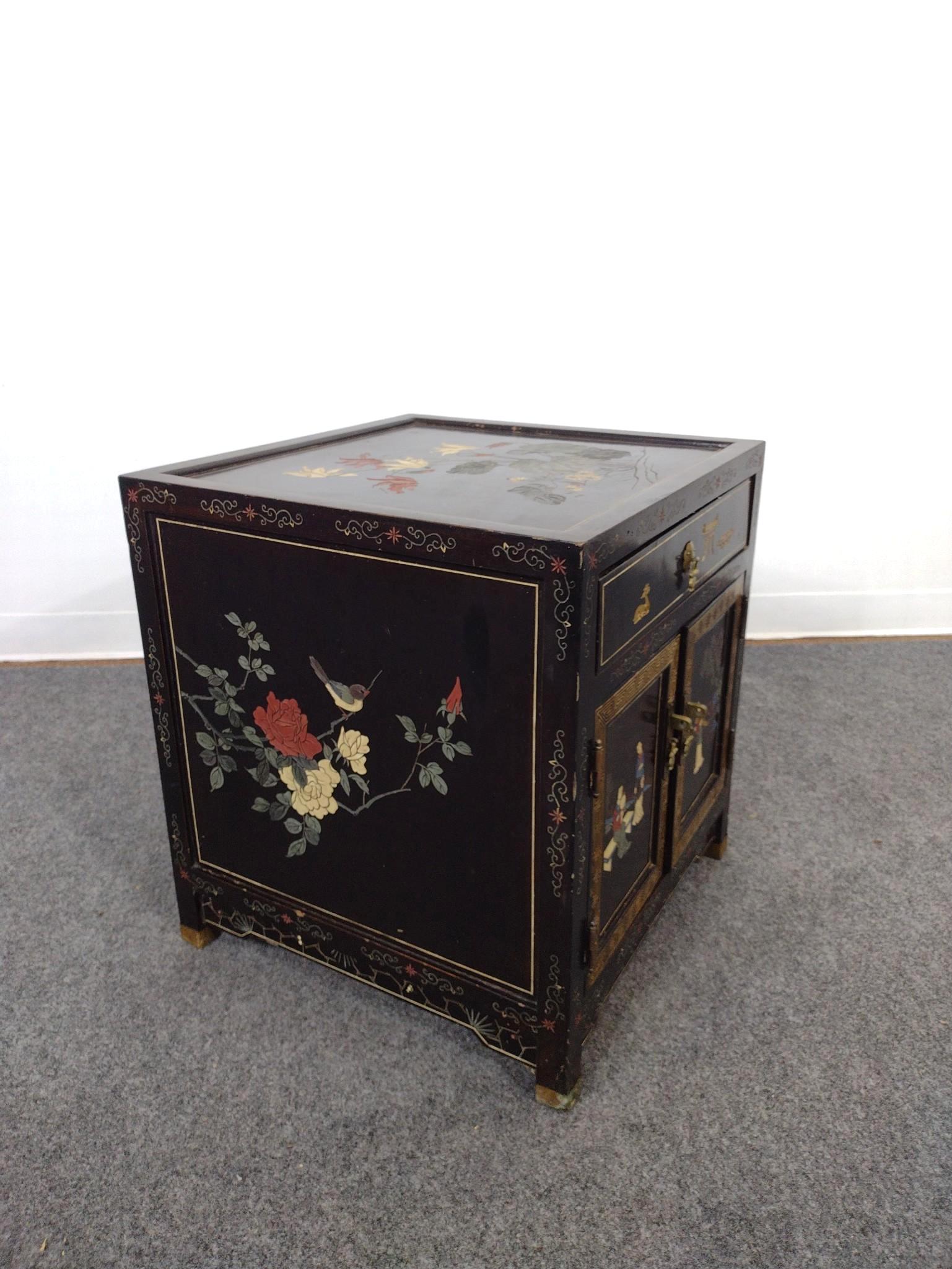 Low Chinese Lacquer Cabinet
