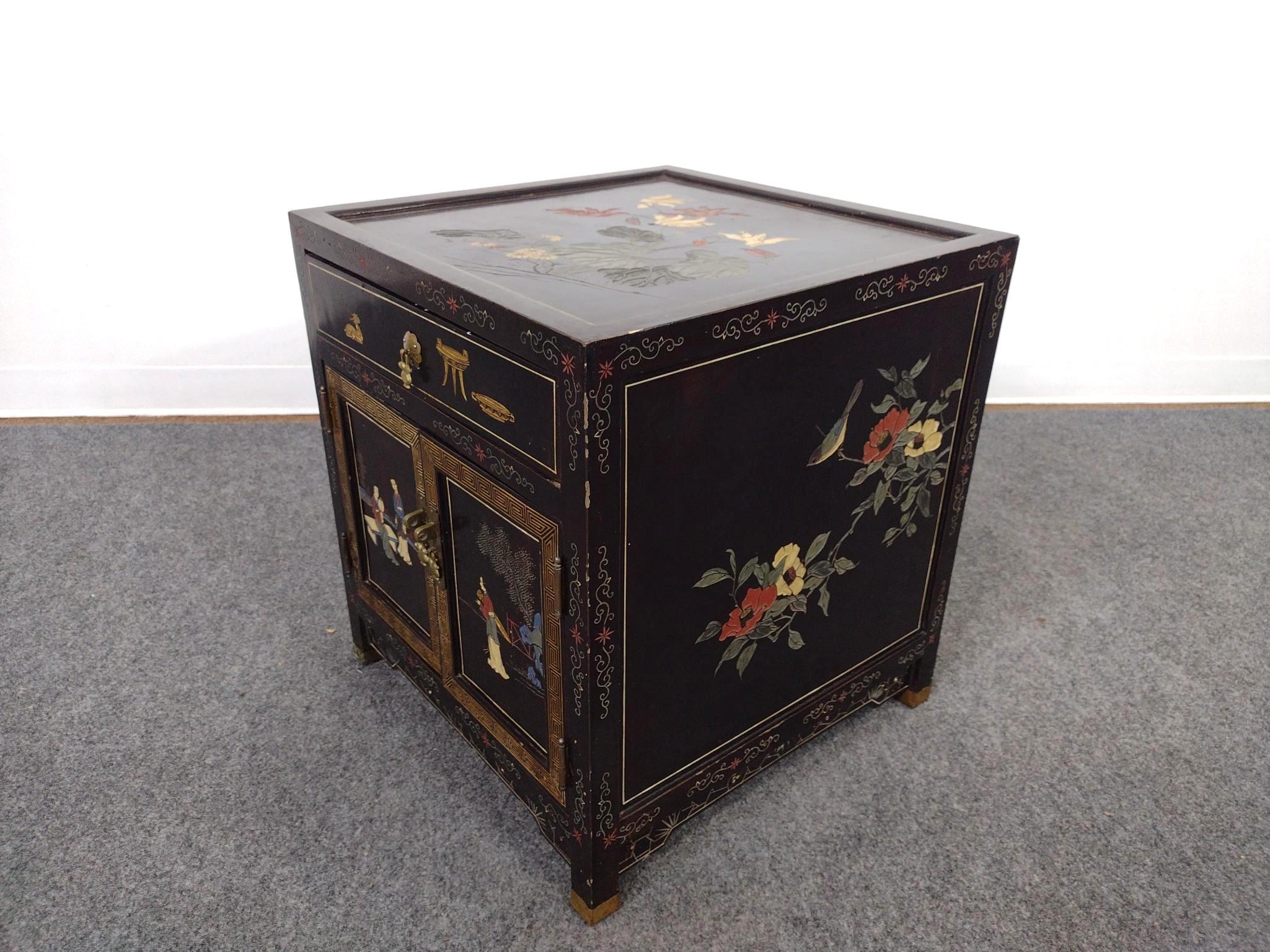 Low Chinese Lacquer Cabinet