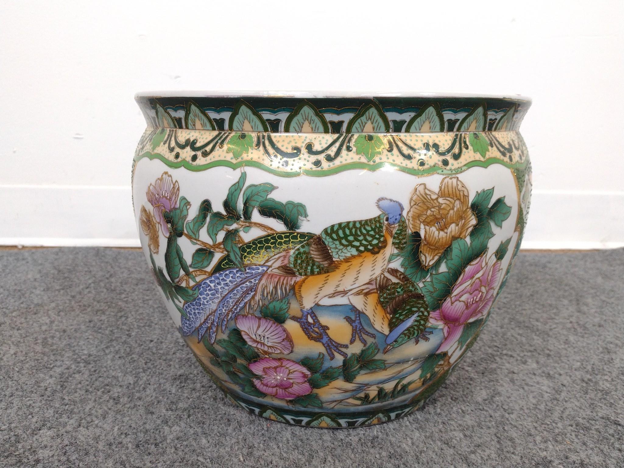 Chinese Fish Bowl and Small Tea Table