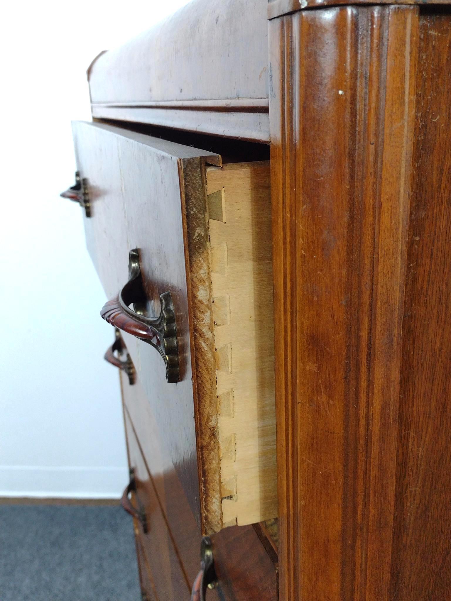 Art Deco Waterfall Tall Chest of Drawers