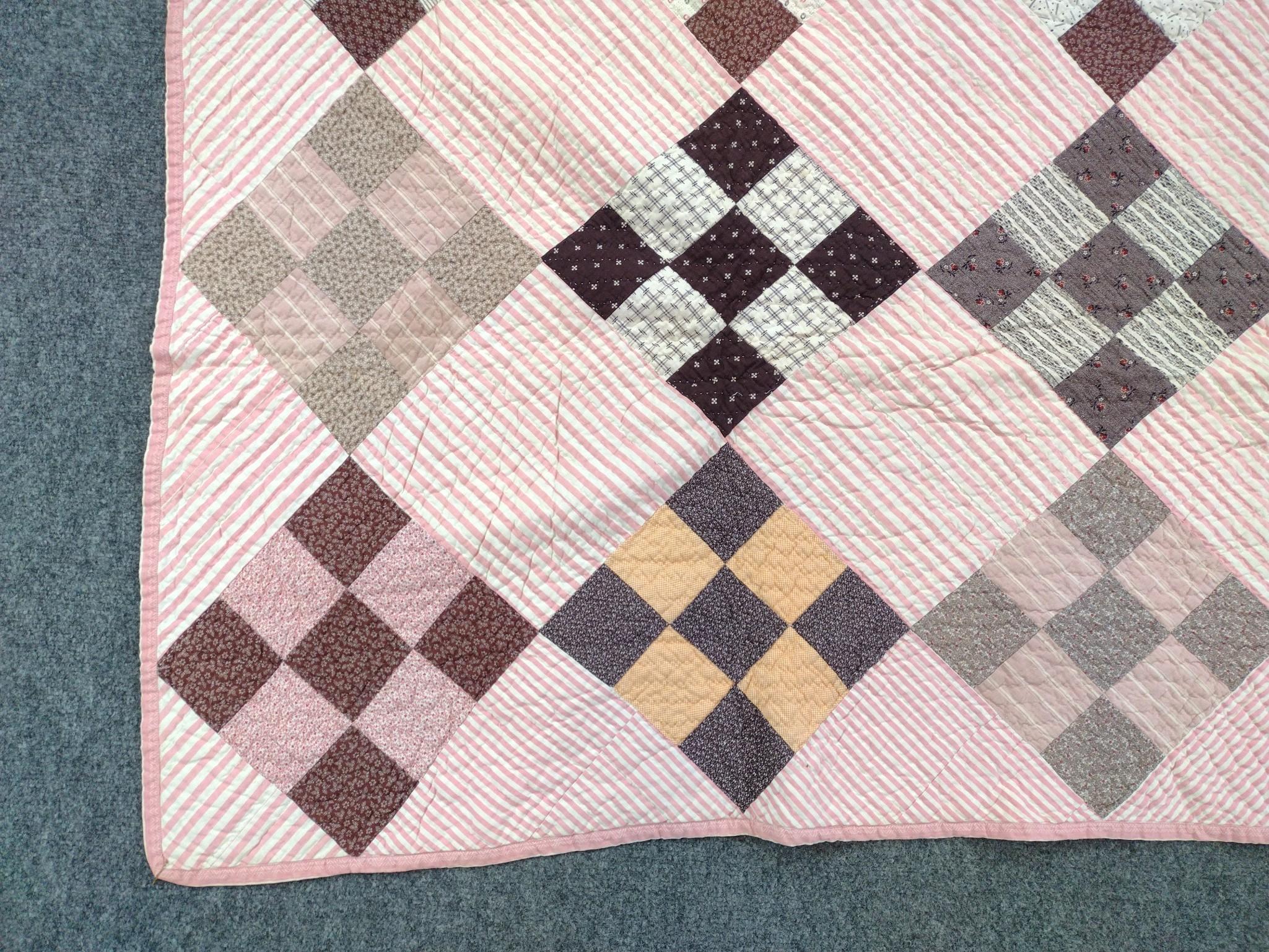 American Diamond Lattice Patchwork Quilt