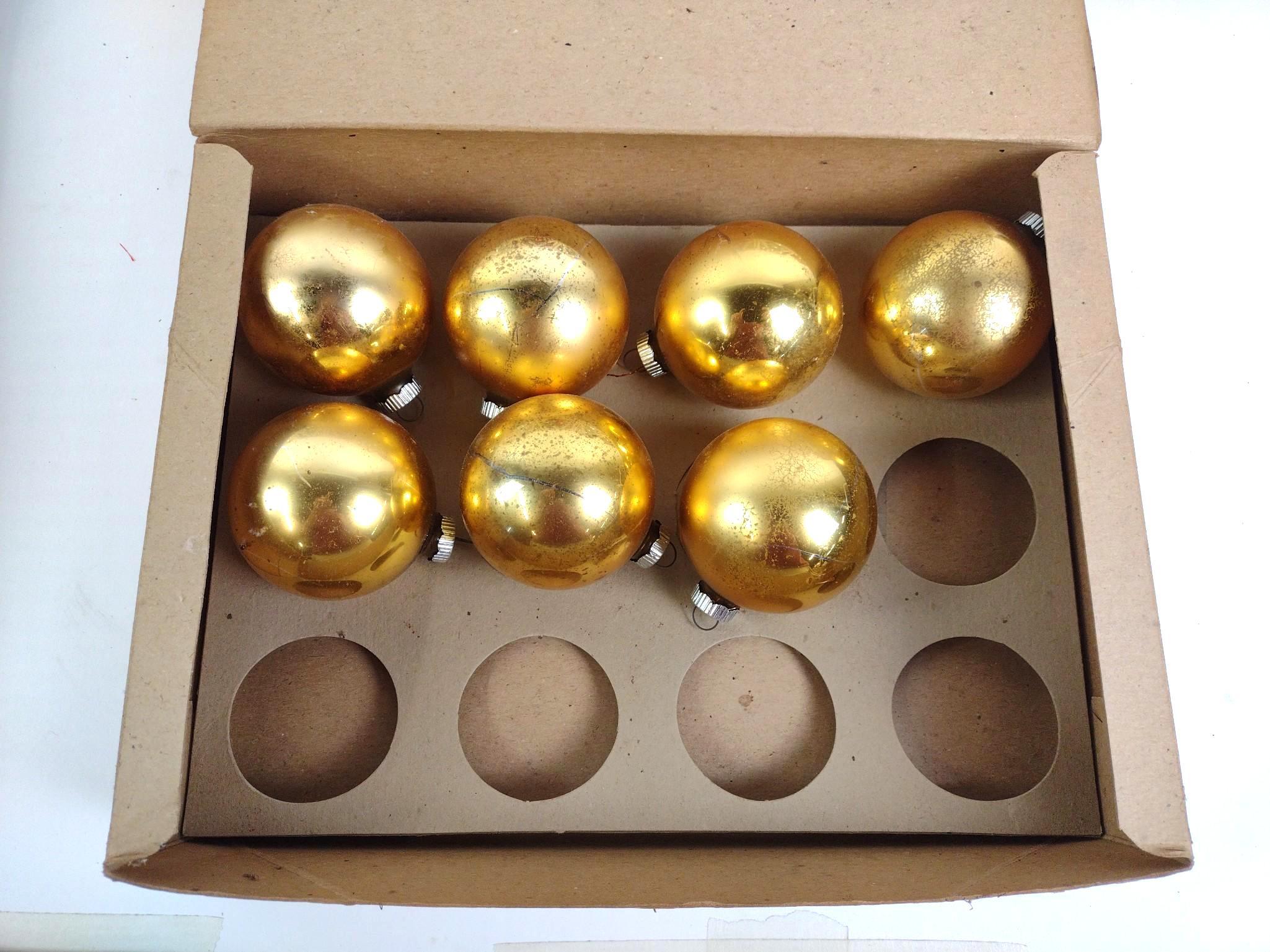 14 Boxes of Vintage Christmas Ornaments Incl. Shiny Brite & On-A-Lite