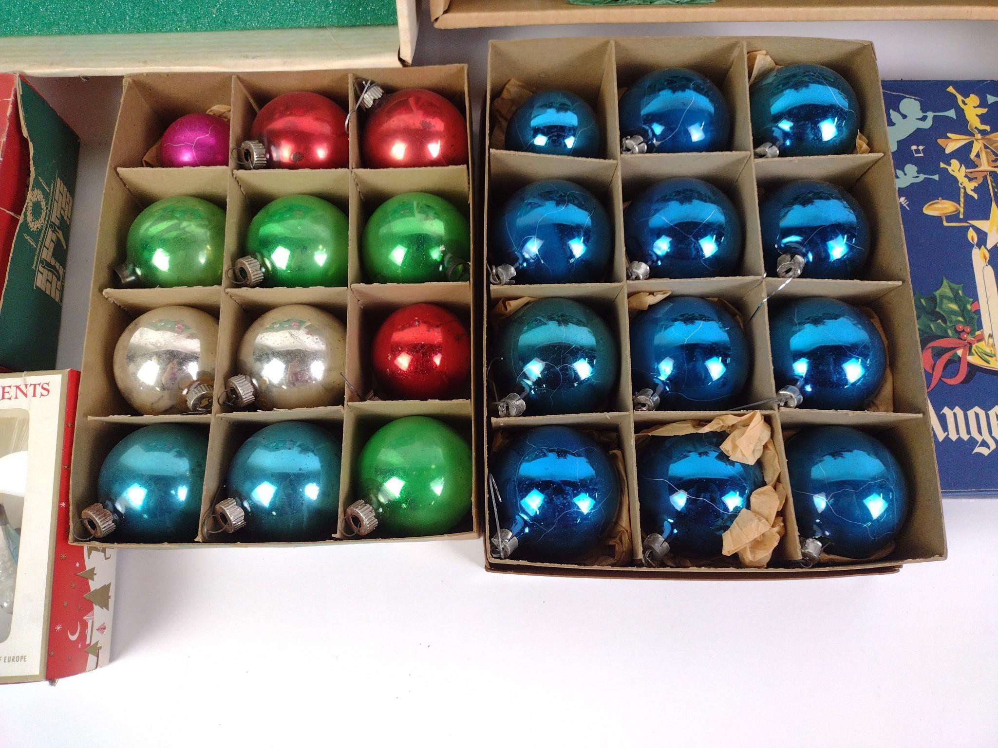 12 Boxes Of Vintage Christmas Ornaments Incl. Kurt Adler Inc. & Shiny Brite