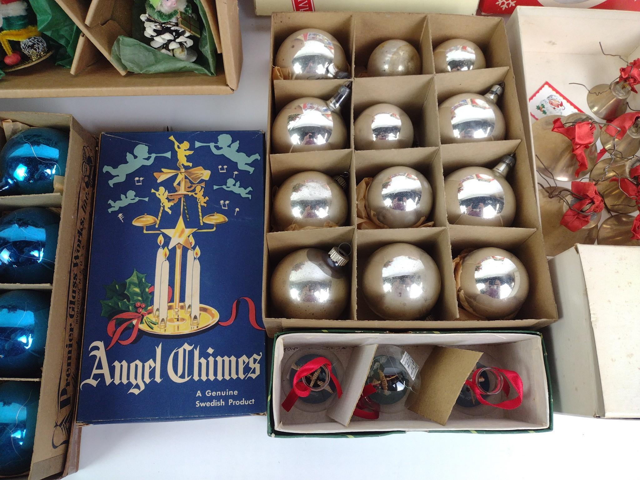 12 Boxes Of Vintage Christmas Ornaments Incl. Kurt Adler Inc. & Shiny Brite