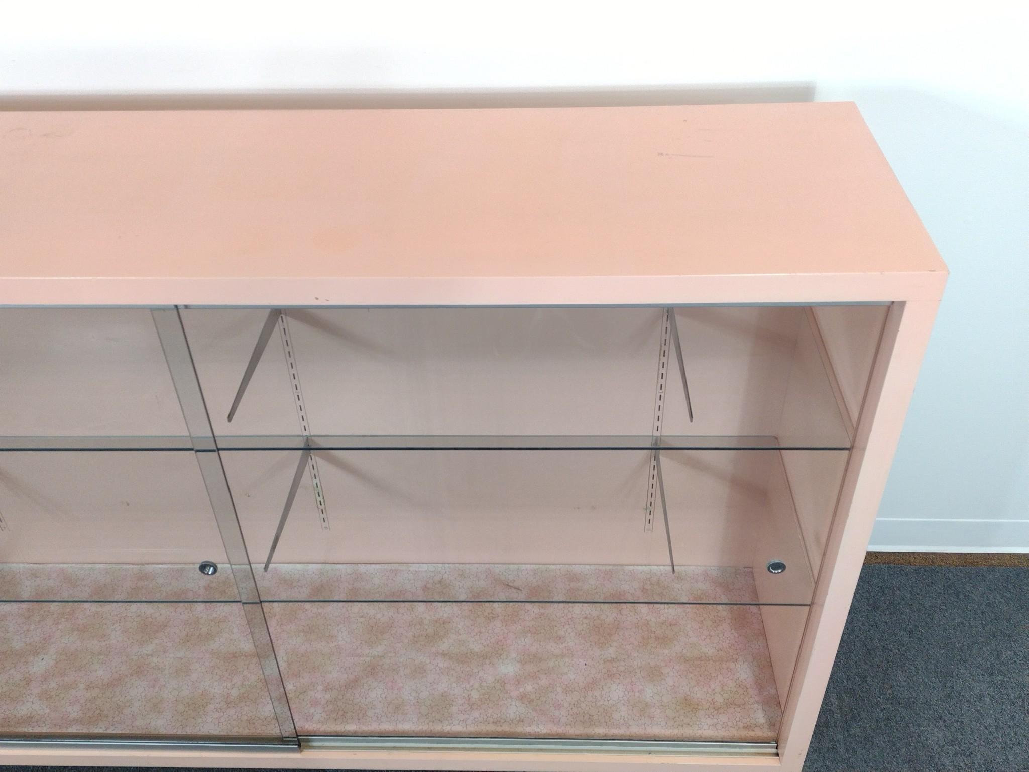 Mid-Century Modern Sliding Glass Door Display Case