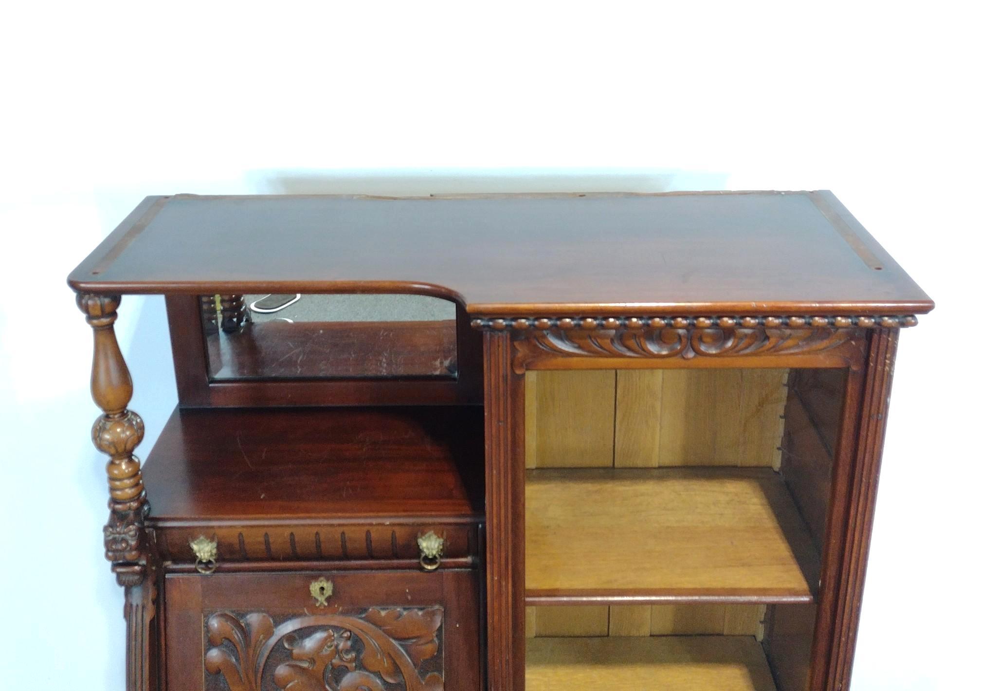 Side By Side Secretary Desk Bookcase