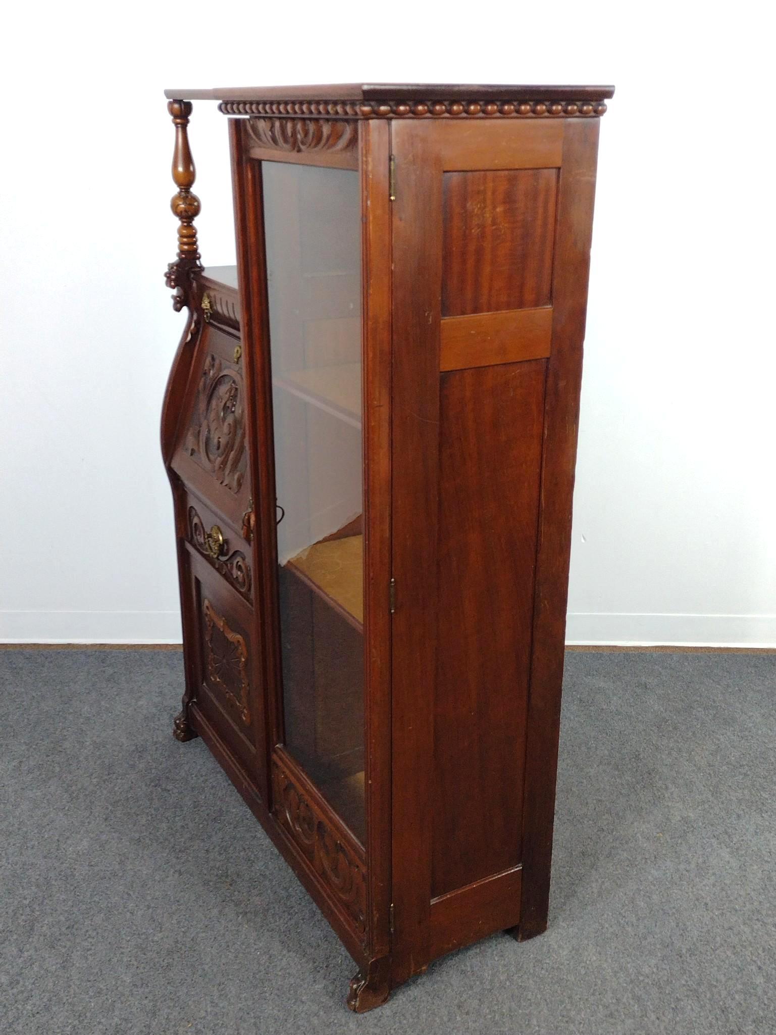 Side By Side Secretary Desk Bookcase