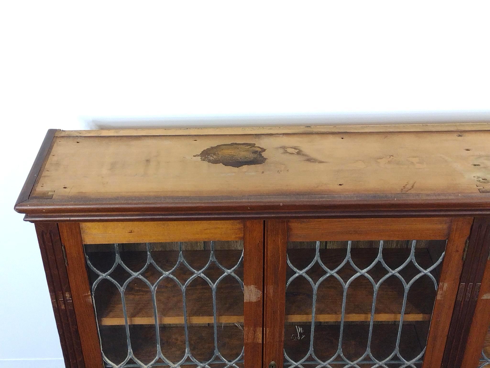 Glass Door Low Bookcase Library Cabinet