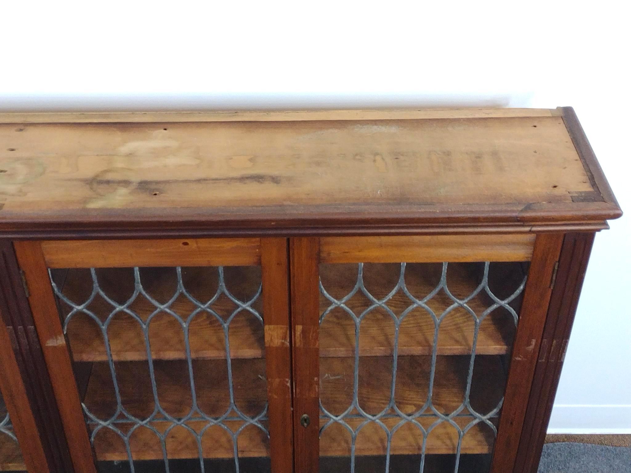 Glass Door Low Bookcase Library Cabinet