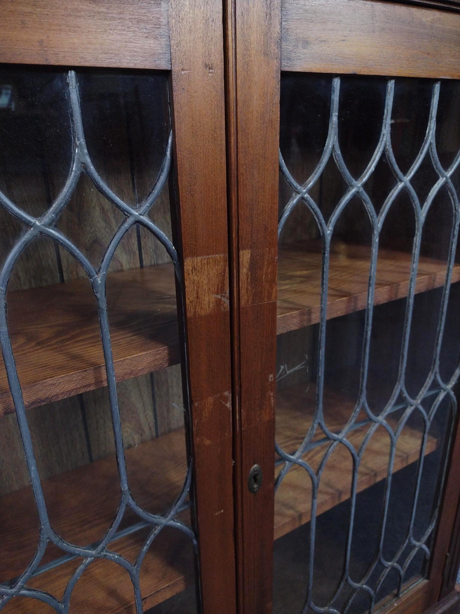 Glass Door Low Bookcase Library Cabinet
