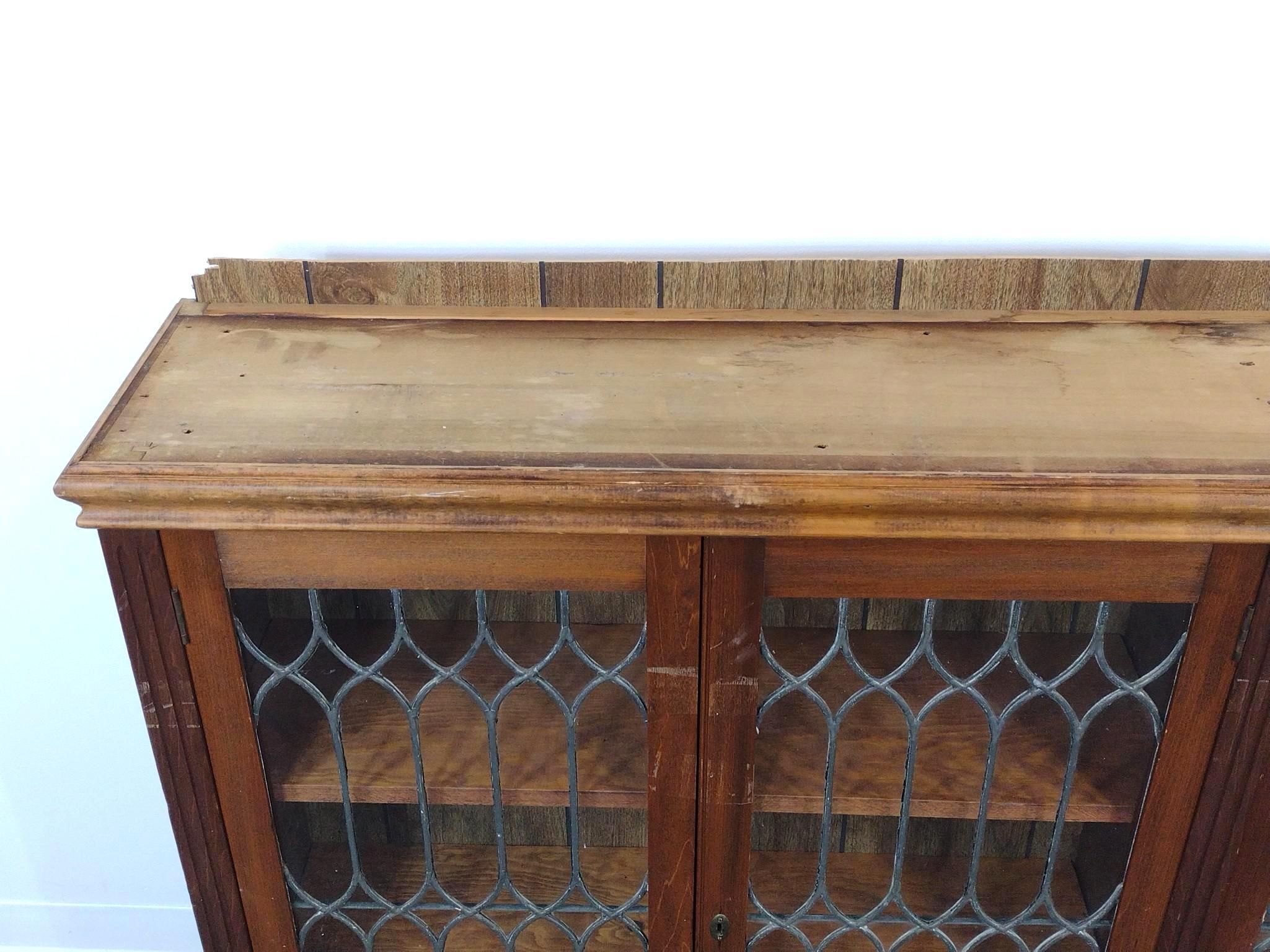 Glass Door Low Bookcase Library Cabinet