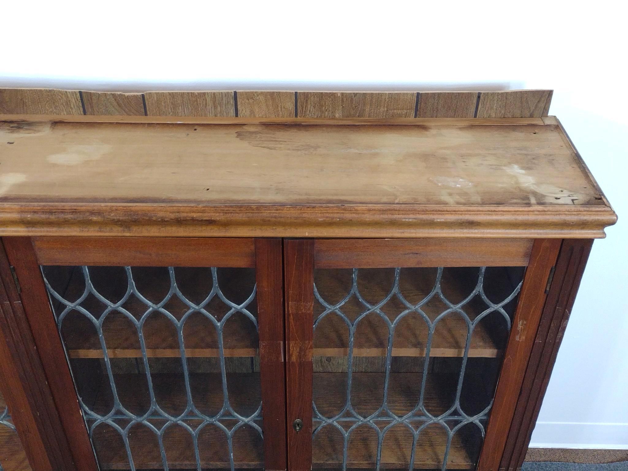 Glass Door Low Bookcase Library Cabinet