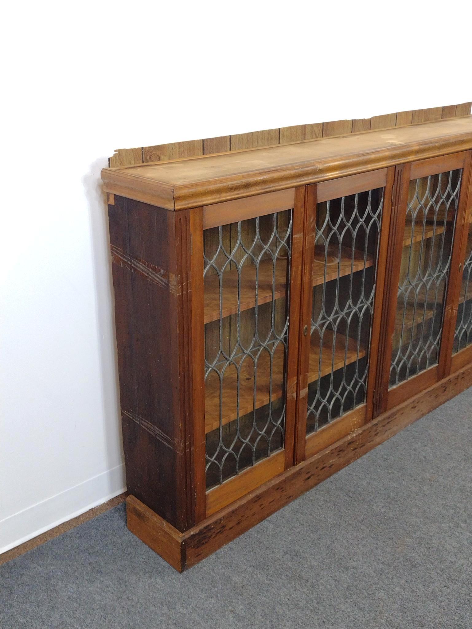 Glass Door Low Bookcase Library Cabinet