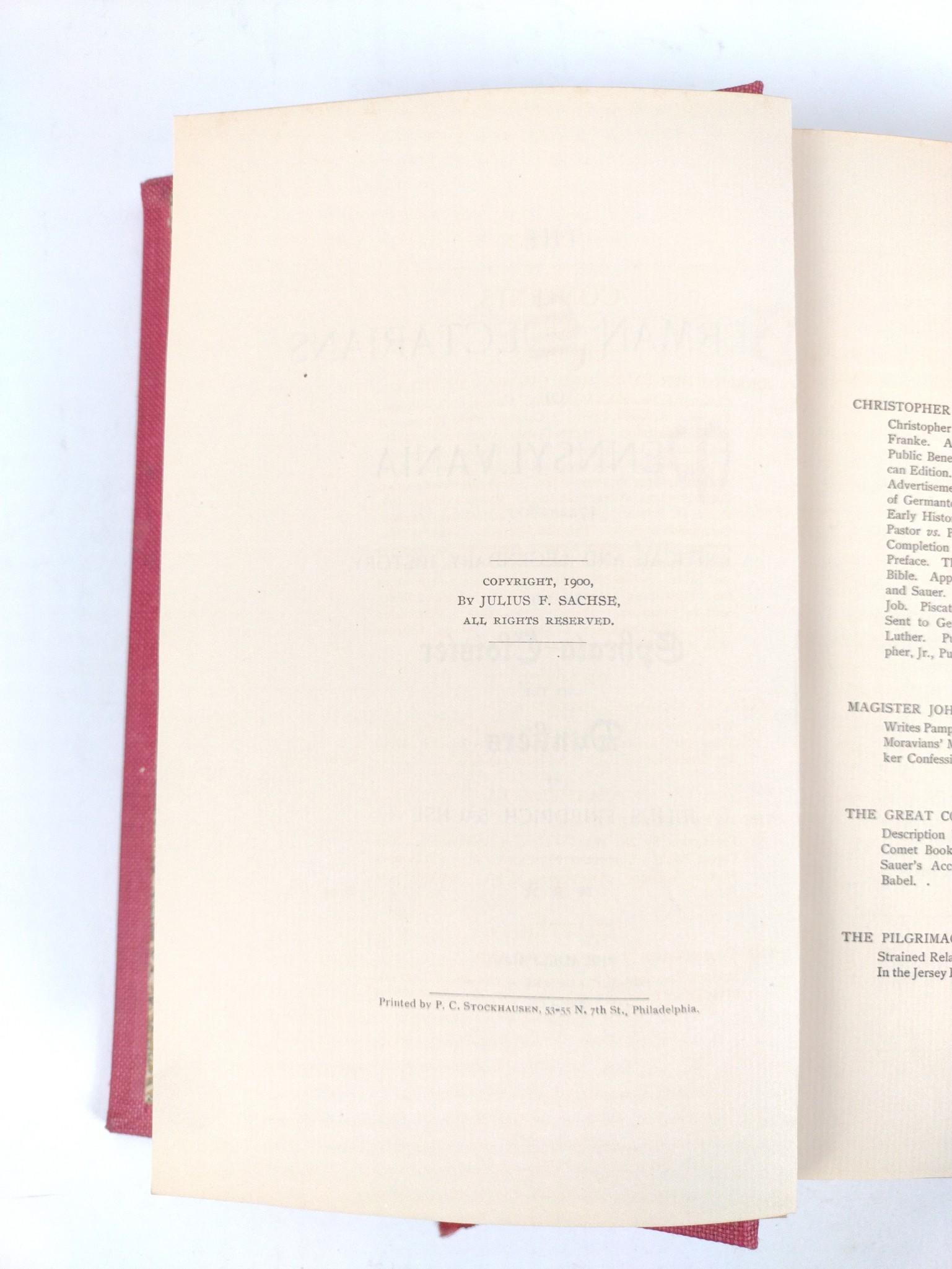 9 Antique Books on Germans in Pennsylvania