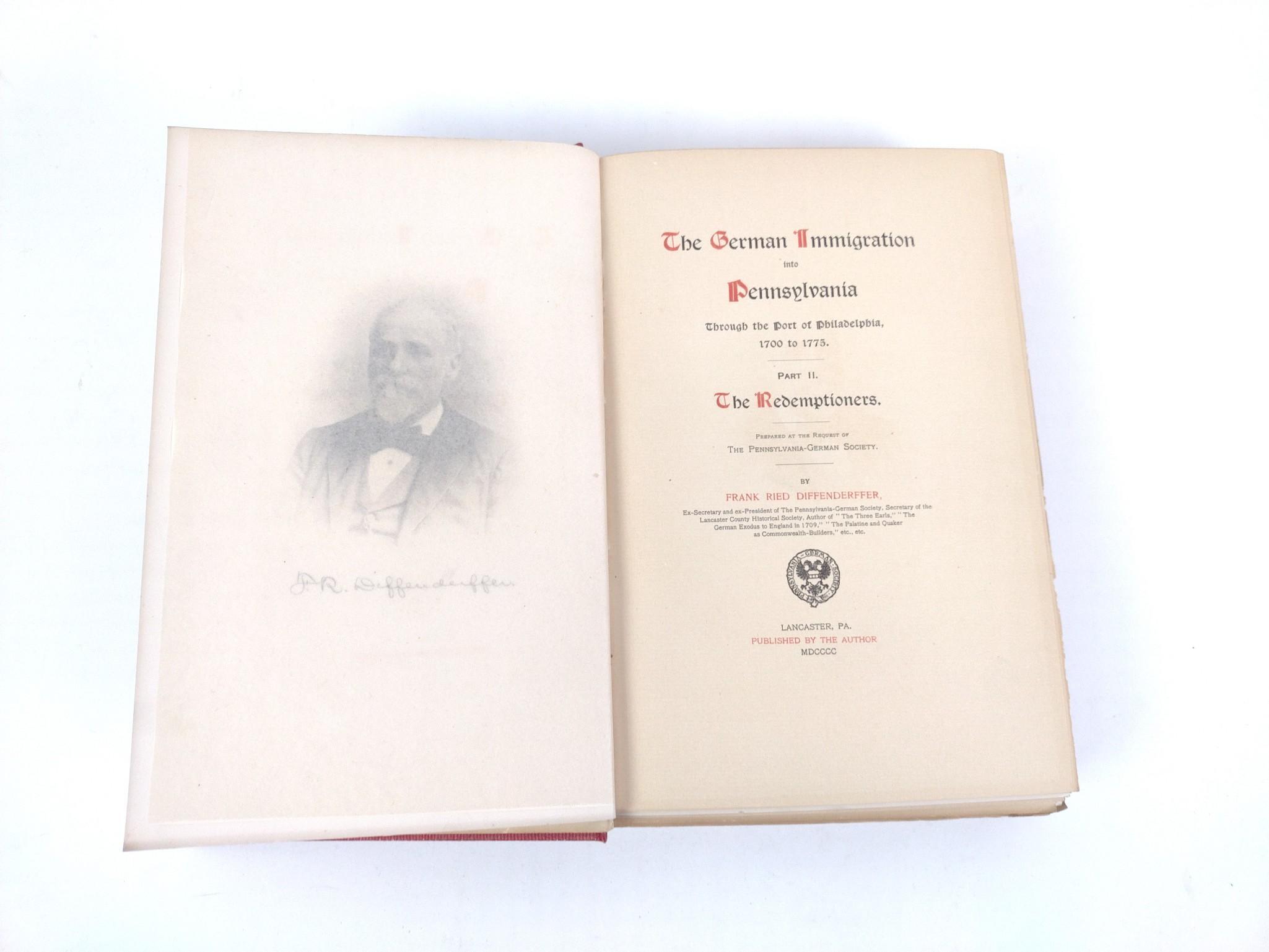9 Antique Books on Germans in Pennsylvania