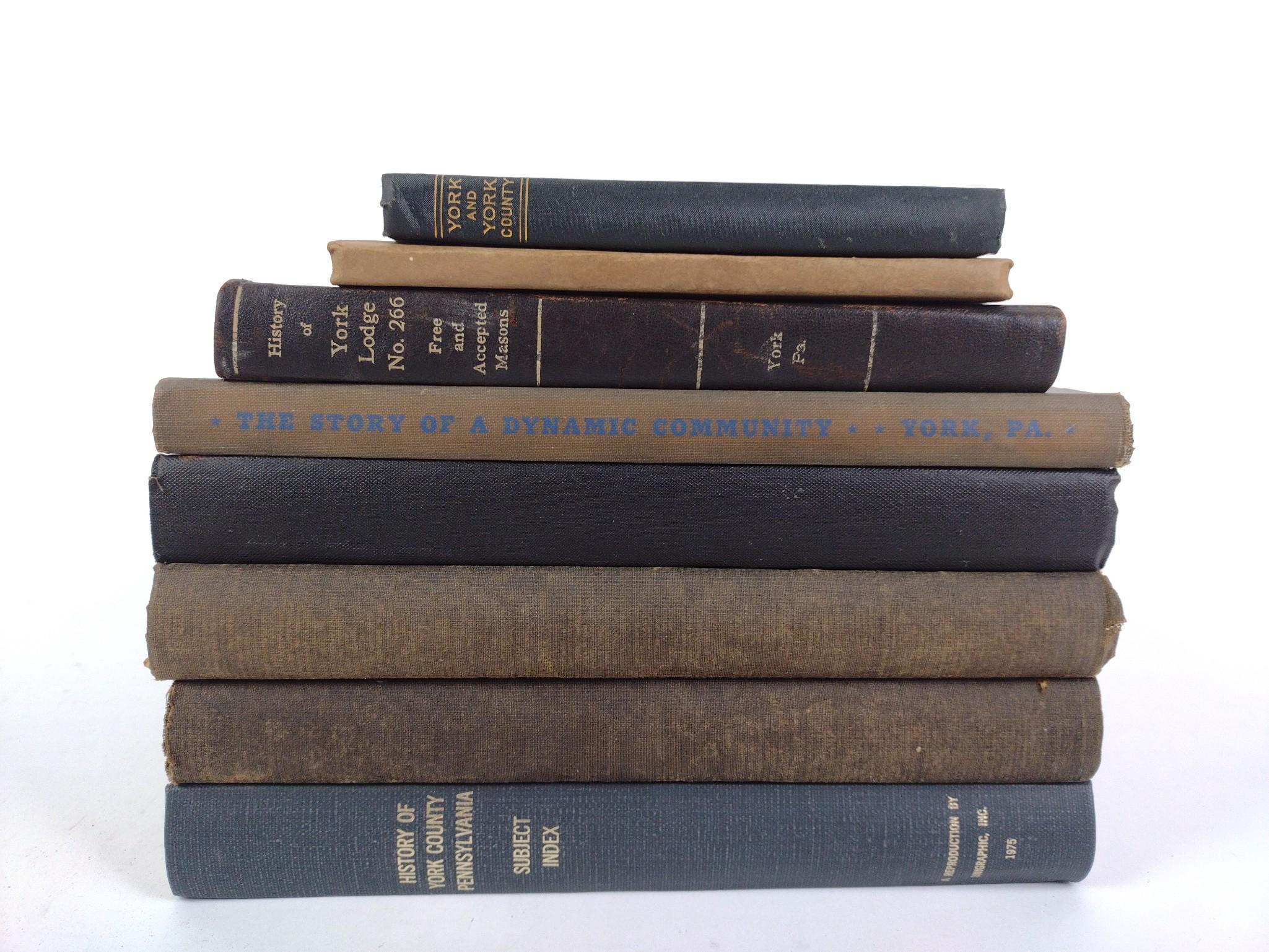 8 Antique Books on York County