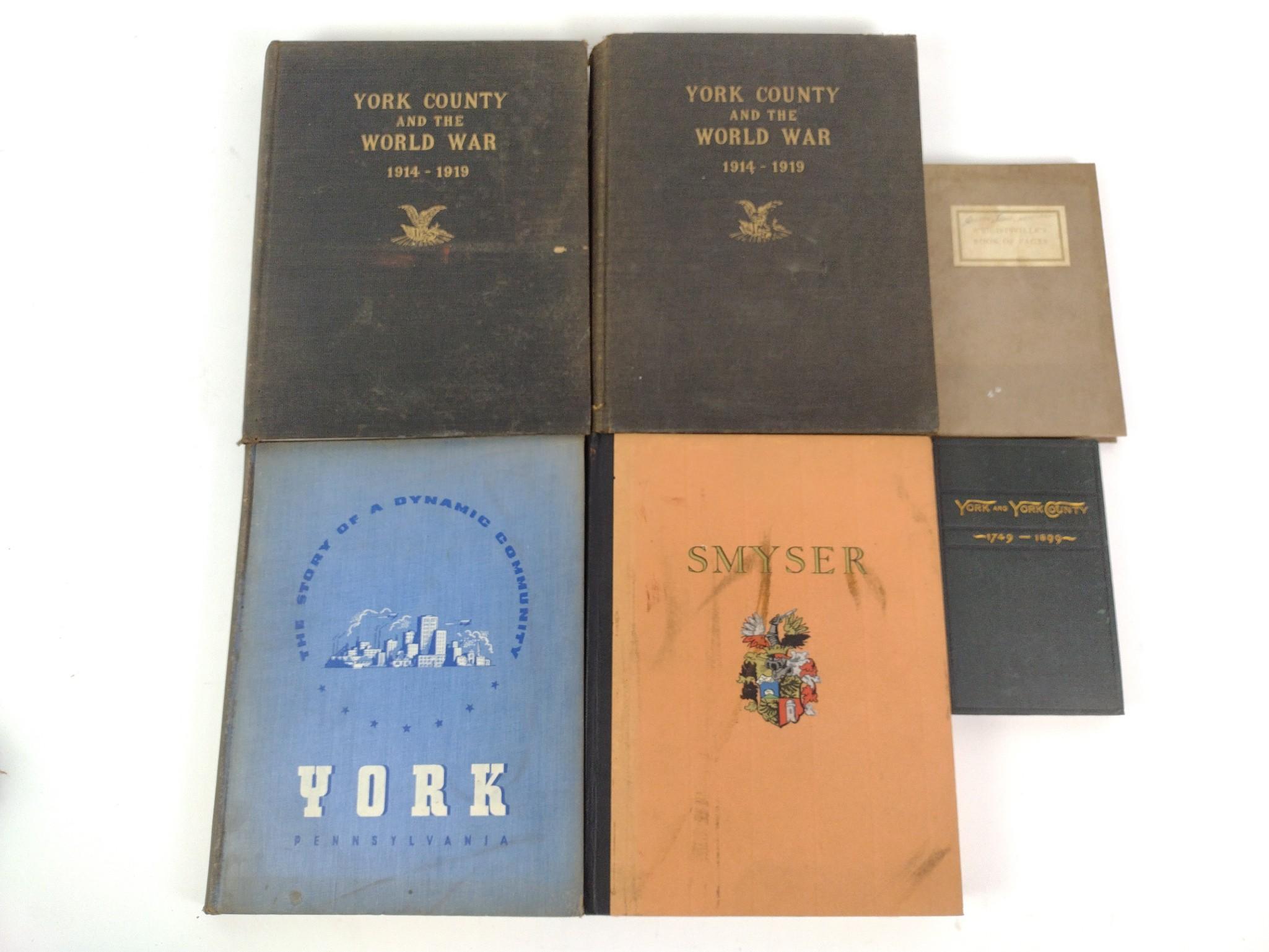 8 Antique Books on York County