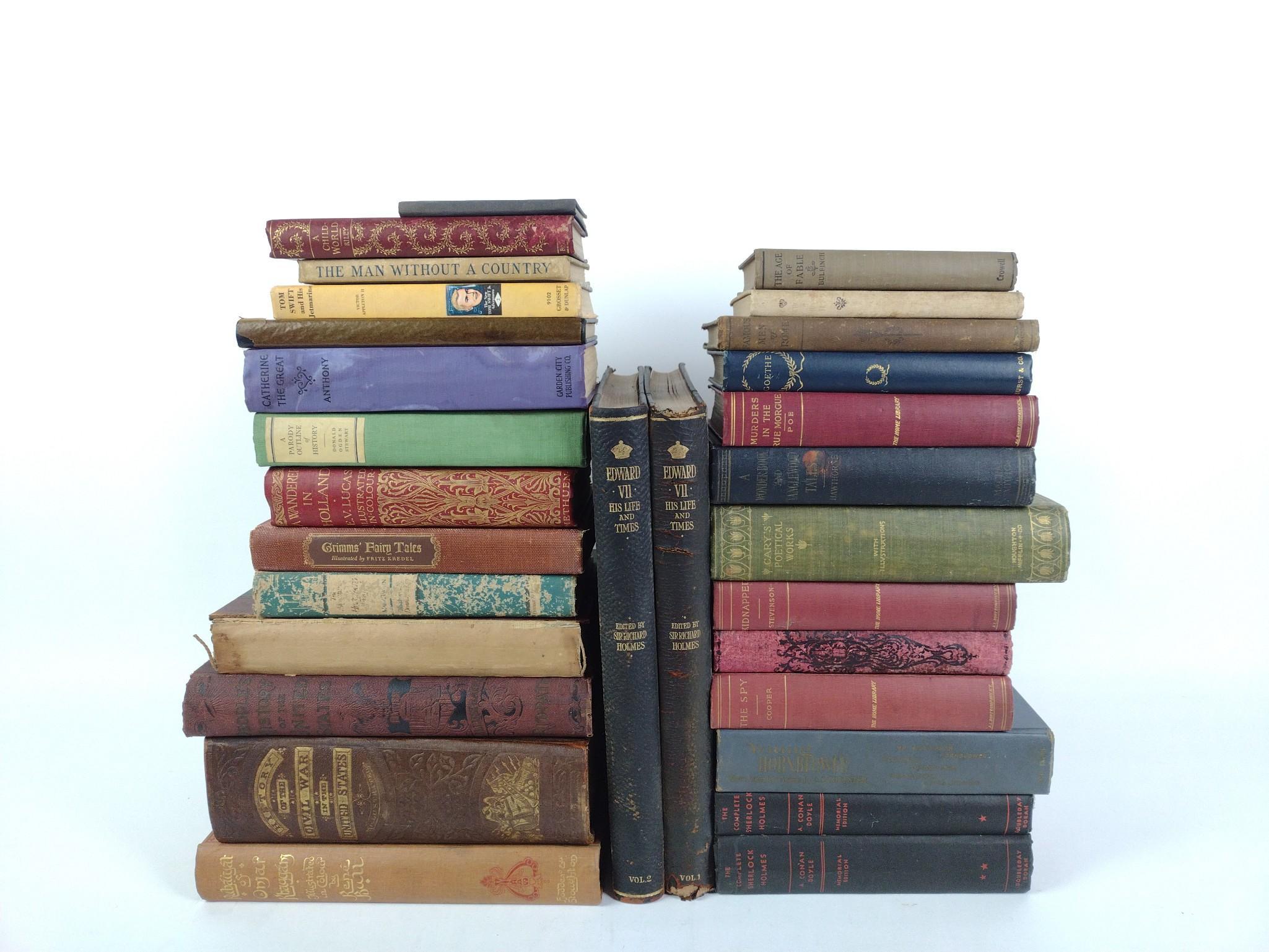 28 Antique & Vintage Books Incl. Poe & Conan Doyle