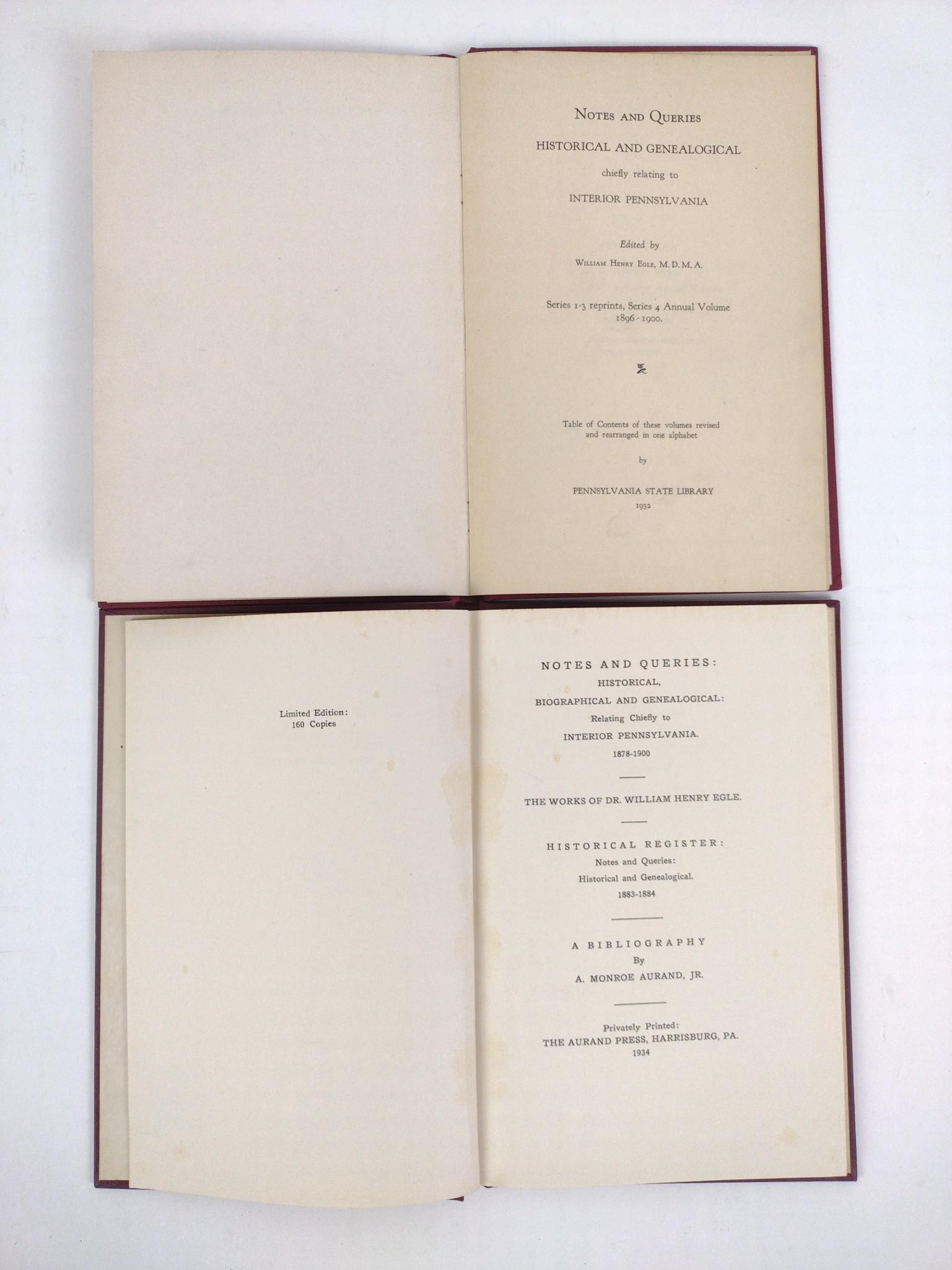 14 Antique Volumes "Egles Notes Queries"