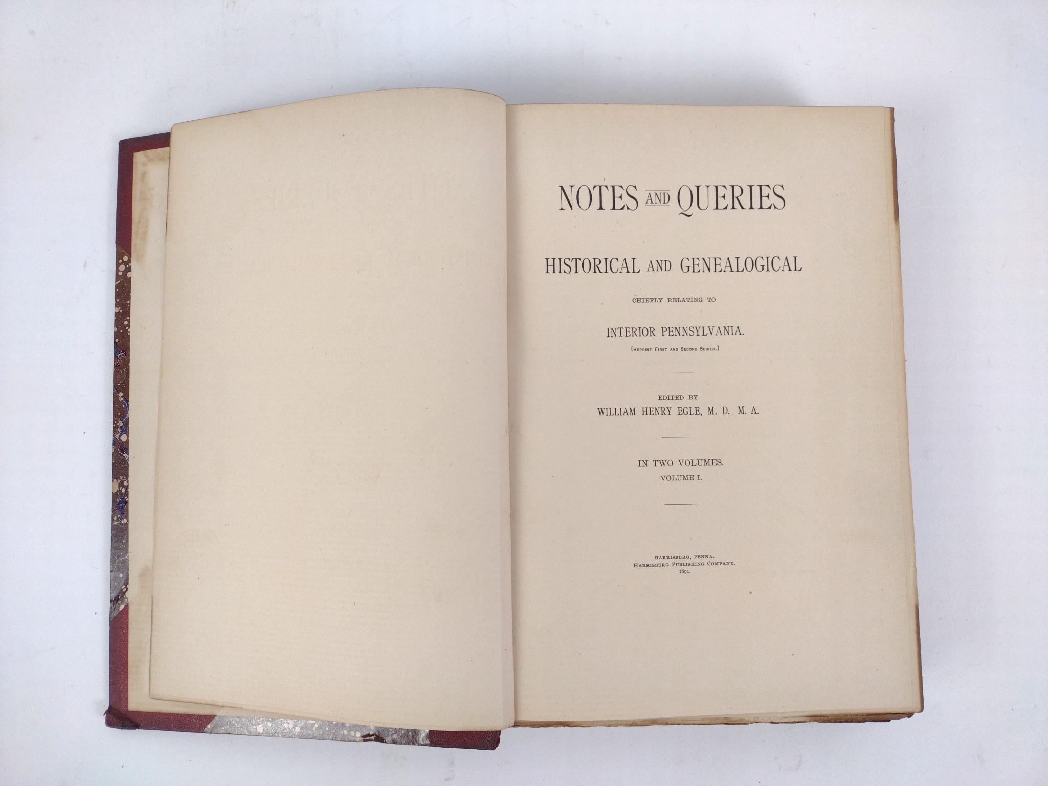 14 Antique Volumes "Egles Notes Queries"