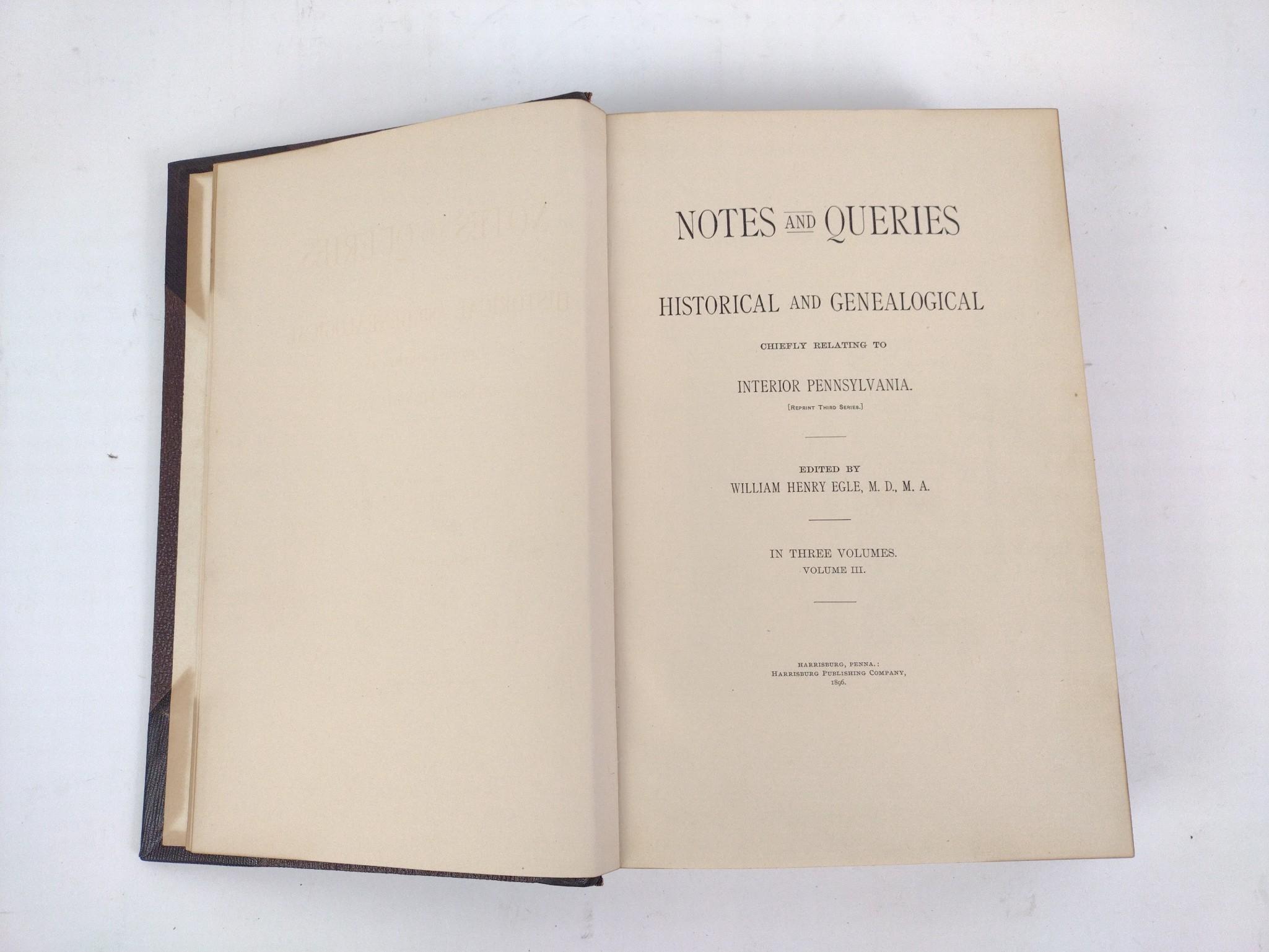 14 Antique Volumes "Egles Notes Queries"