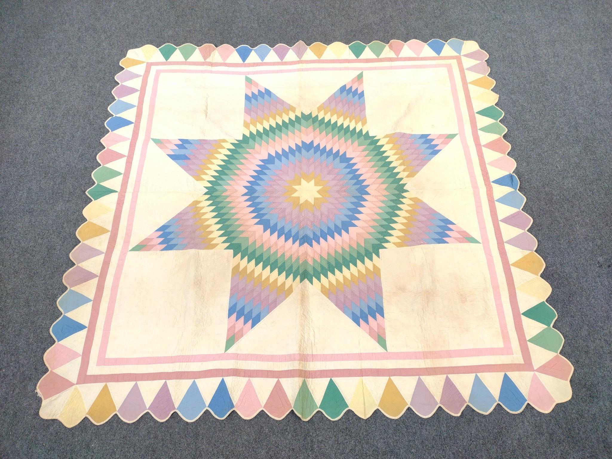 Vintage Star of Bethlehem Patchwork Quilt