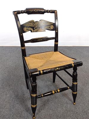 Ethan Allen Hitchcock Chair. 17-1/2" wide X 16-1/2" deep X 33" high.