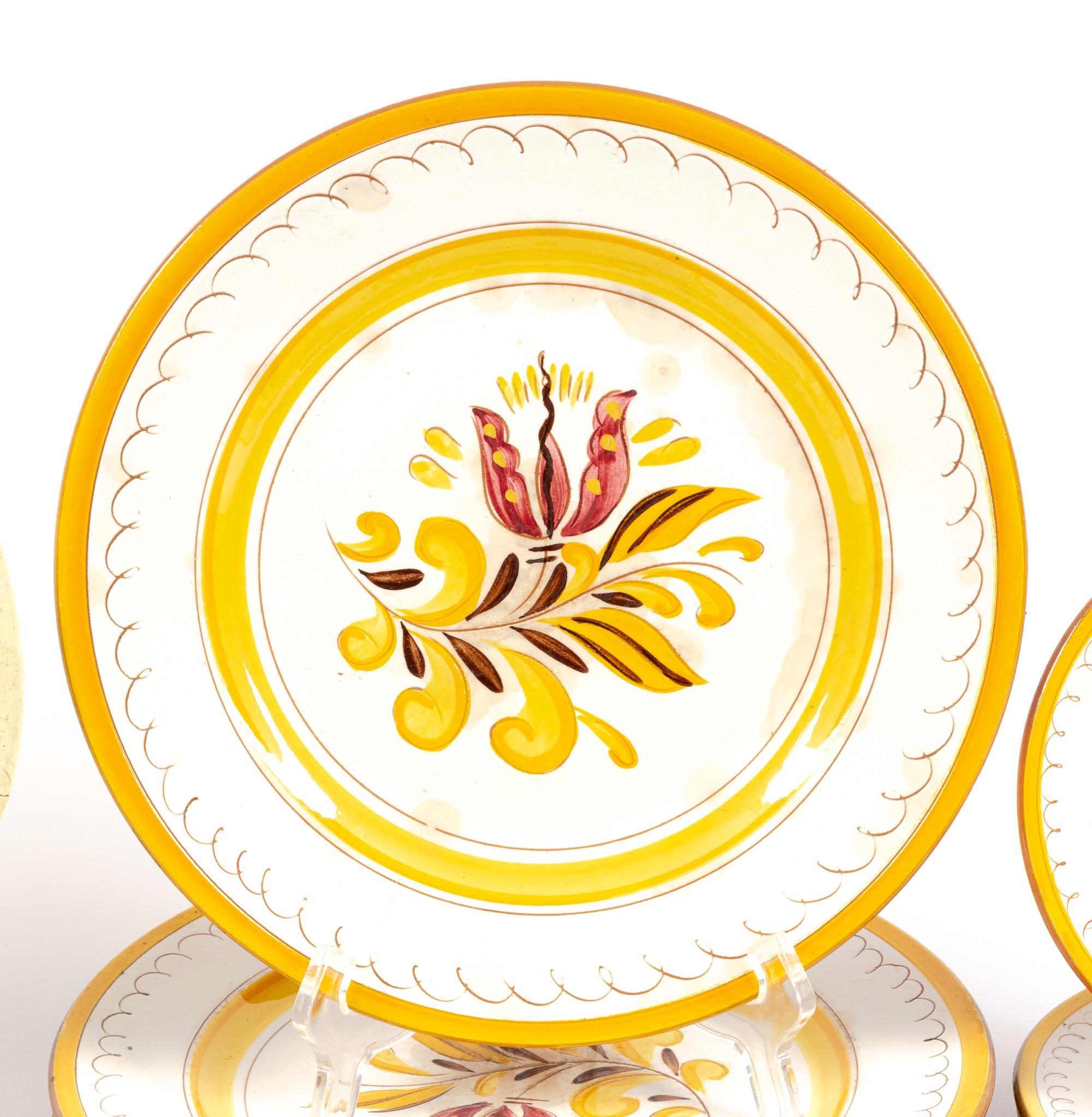 Partial Stangl Pottery Set & Majolica Platter By Caldas Successor