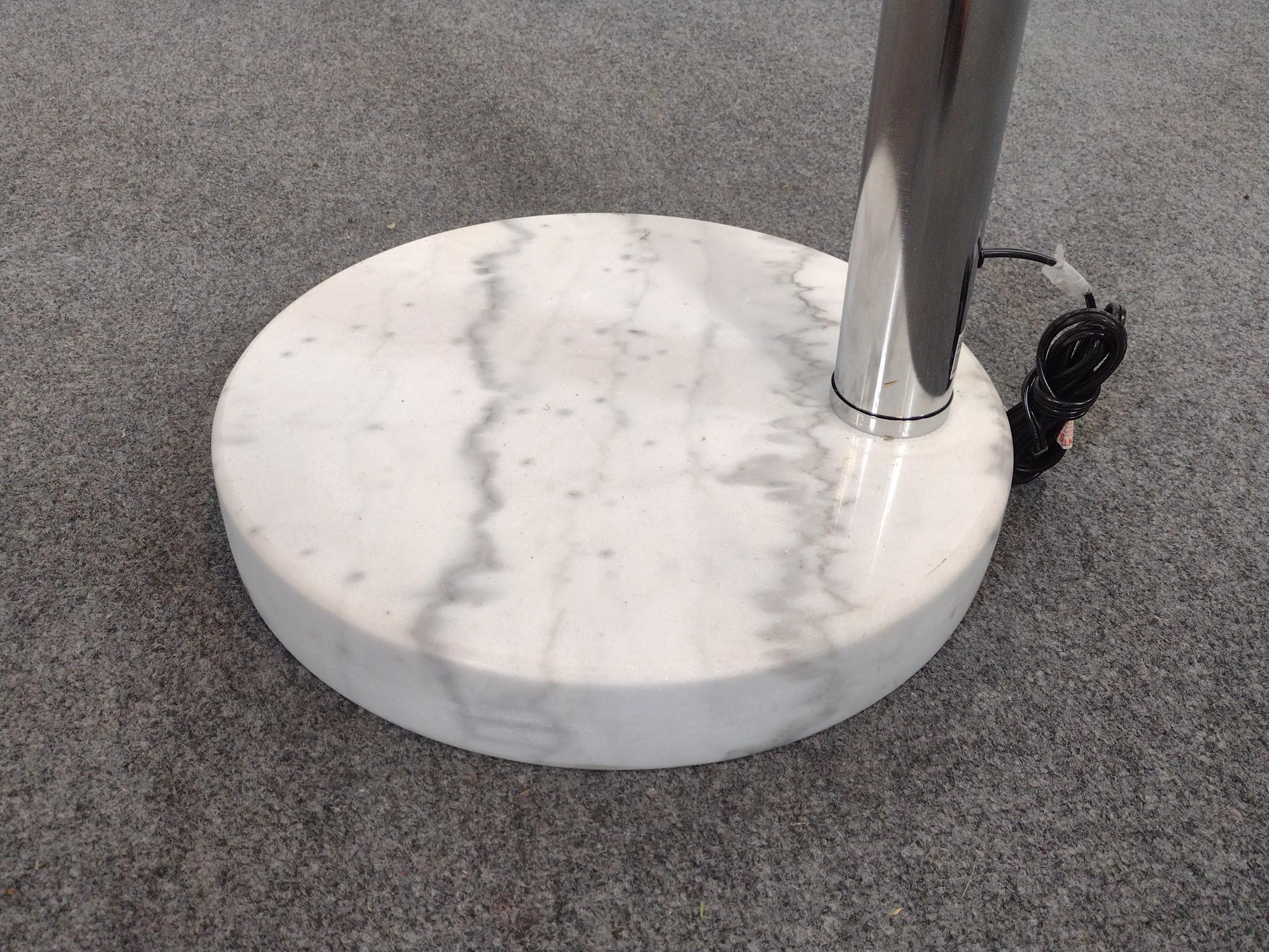Mid-Century Modern Chrome Arc Floor Lamp