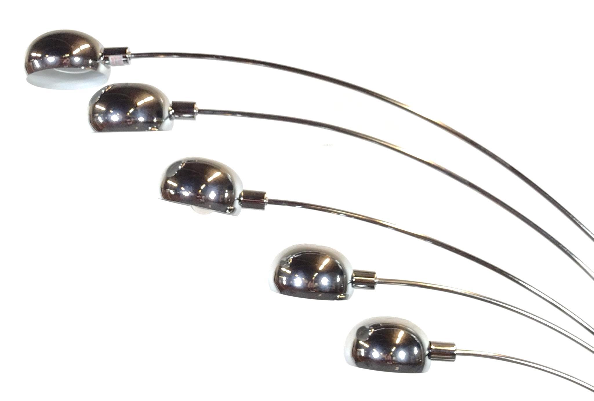 Mid-Century Modern Chrome Arc Floor Lamp