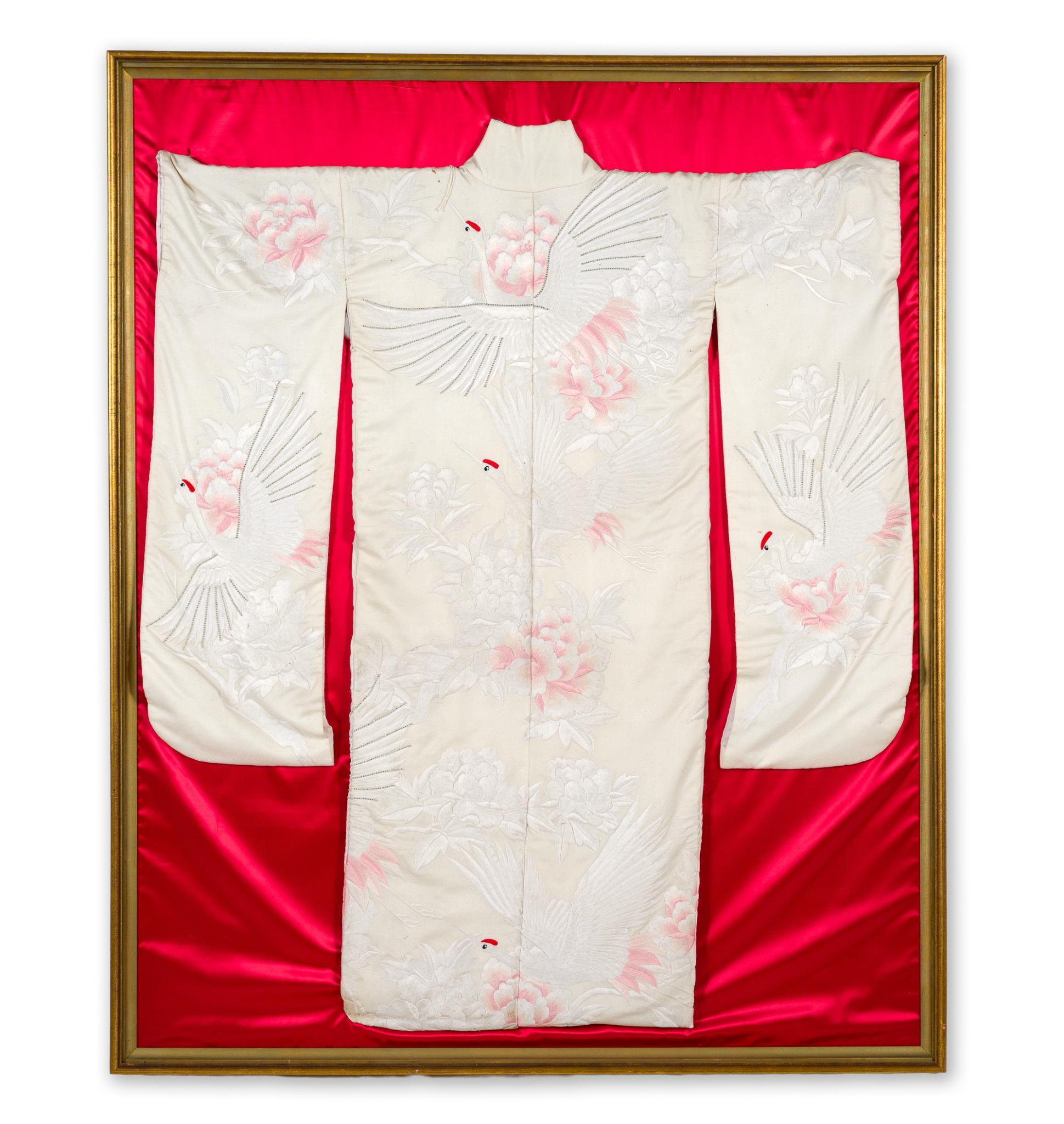 Japanese Silk Bridal Kimono in Display