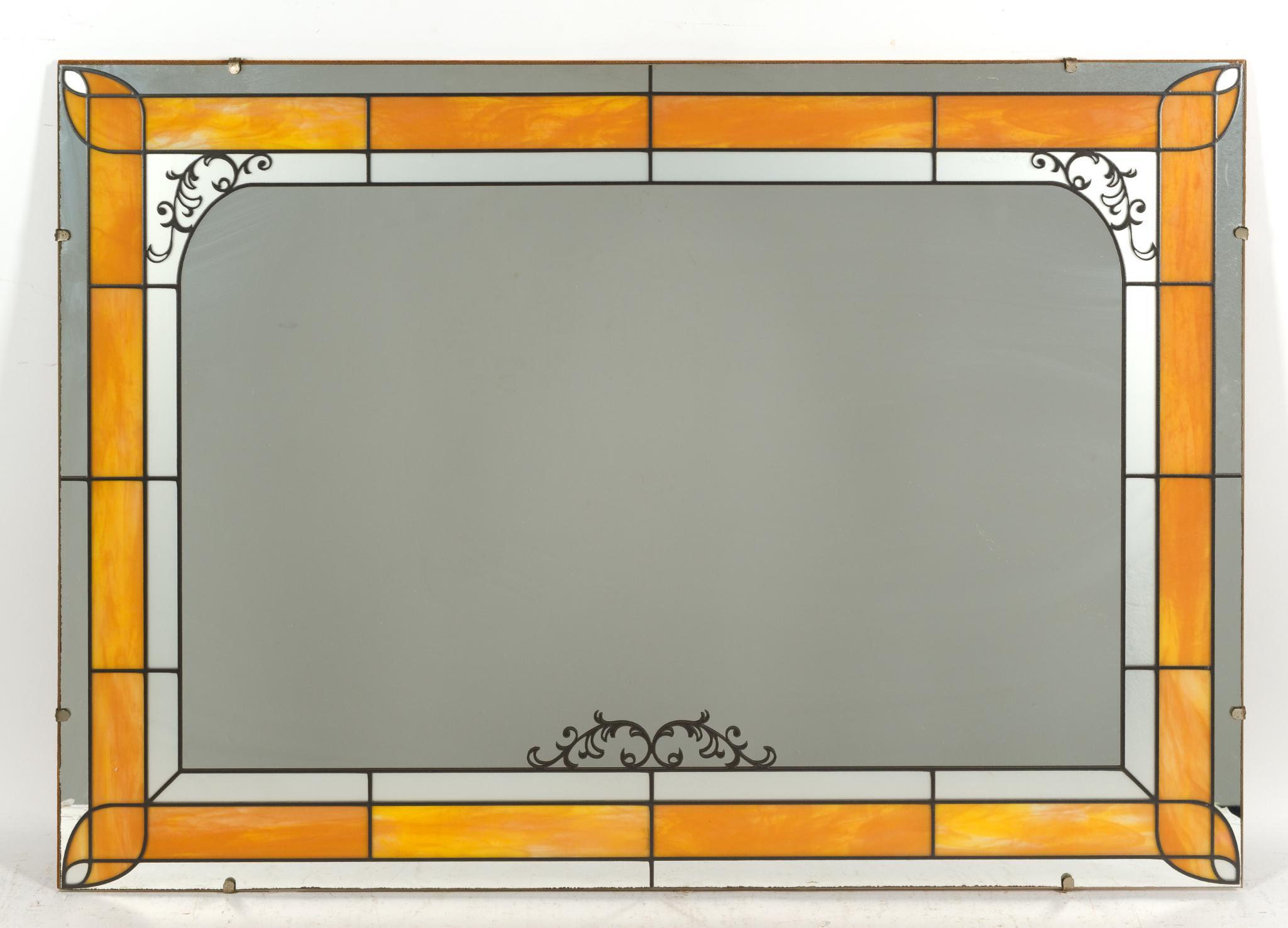 Faux Stained Glass Mirror