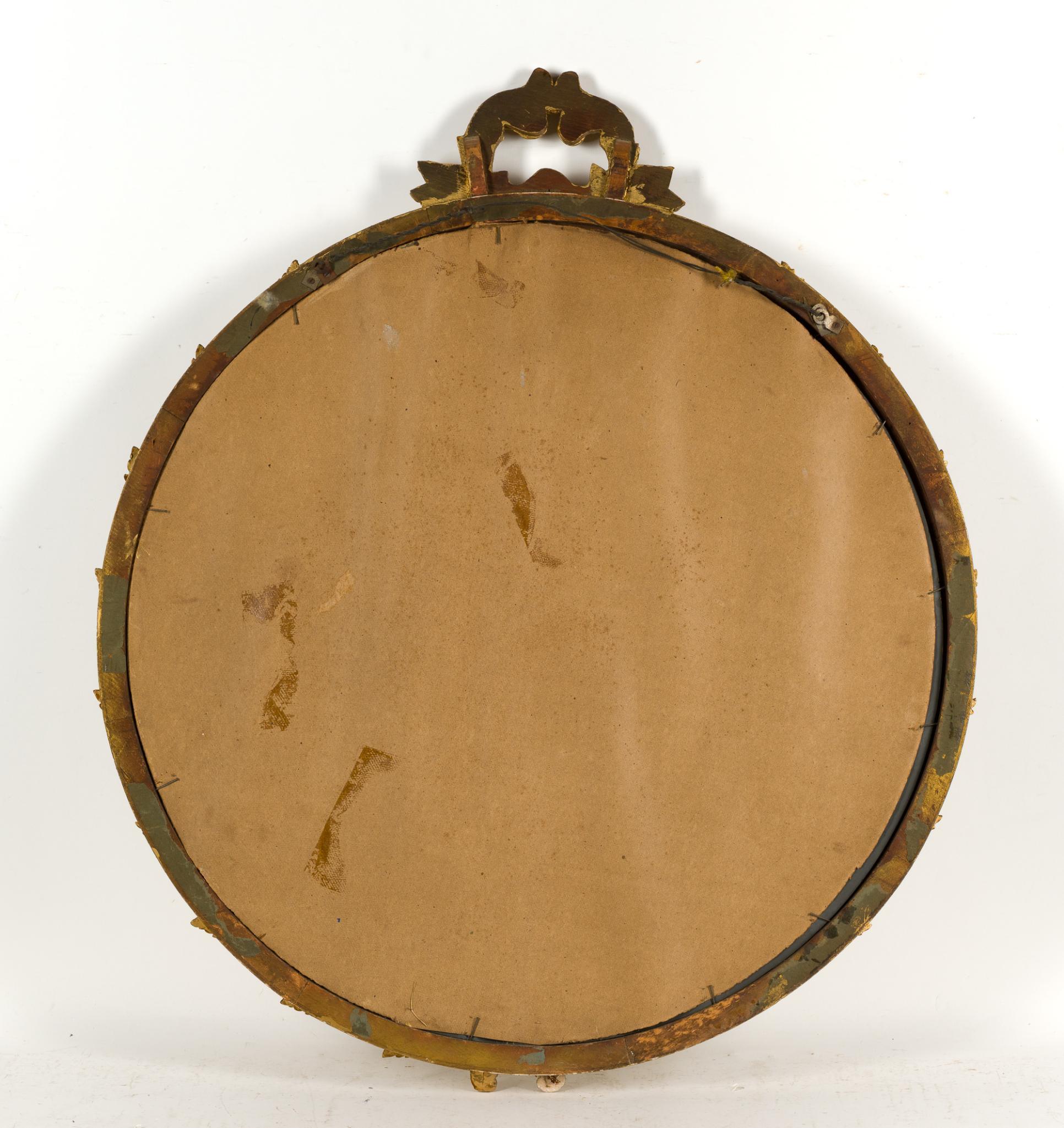 Round Gilt Frame Mirror