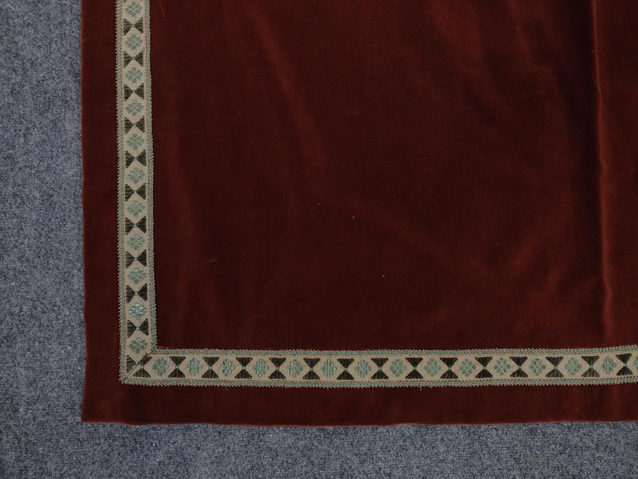 2 Vintage Velvet Blackout Curtains