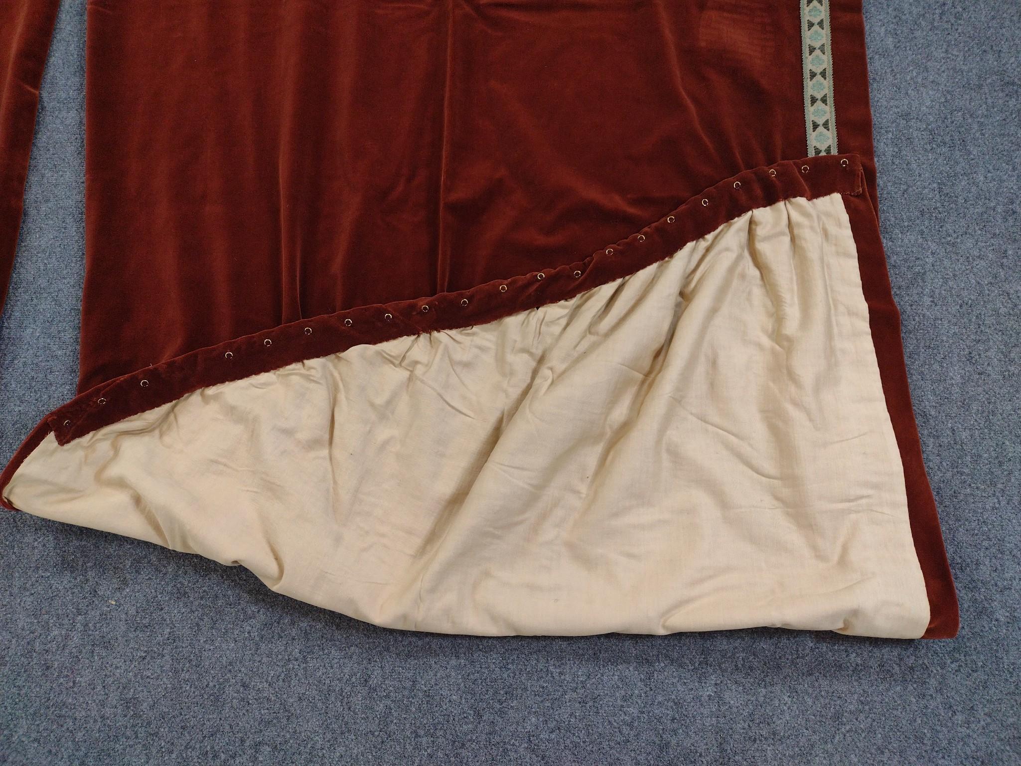 2 Vintage Velvet Blackout Curtains