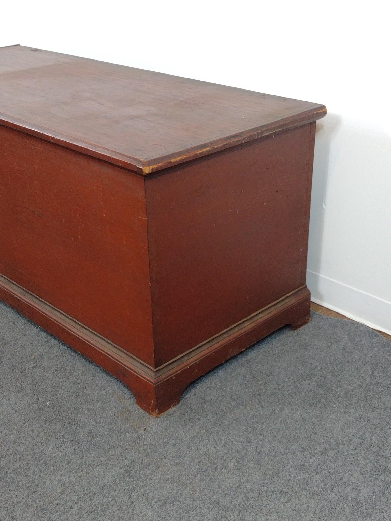 Antique Red Painted Blanket Chest