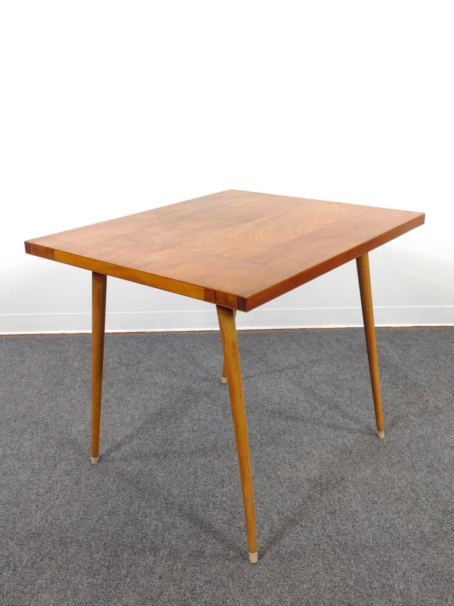Mid-Century Modern Pine Accent Table
