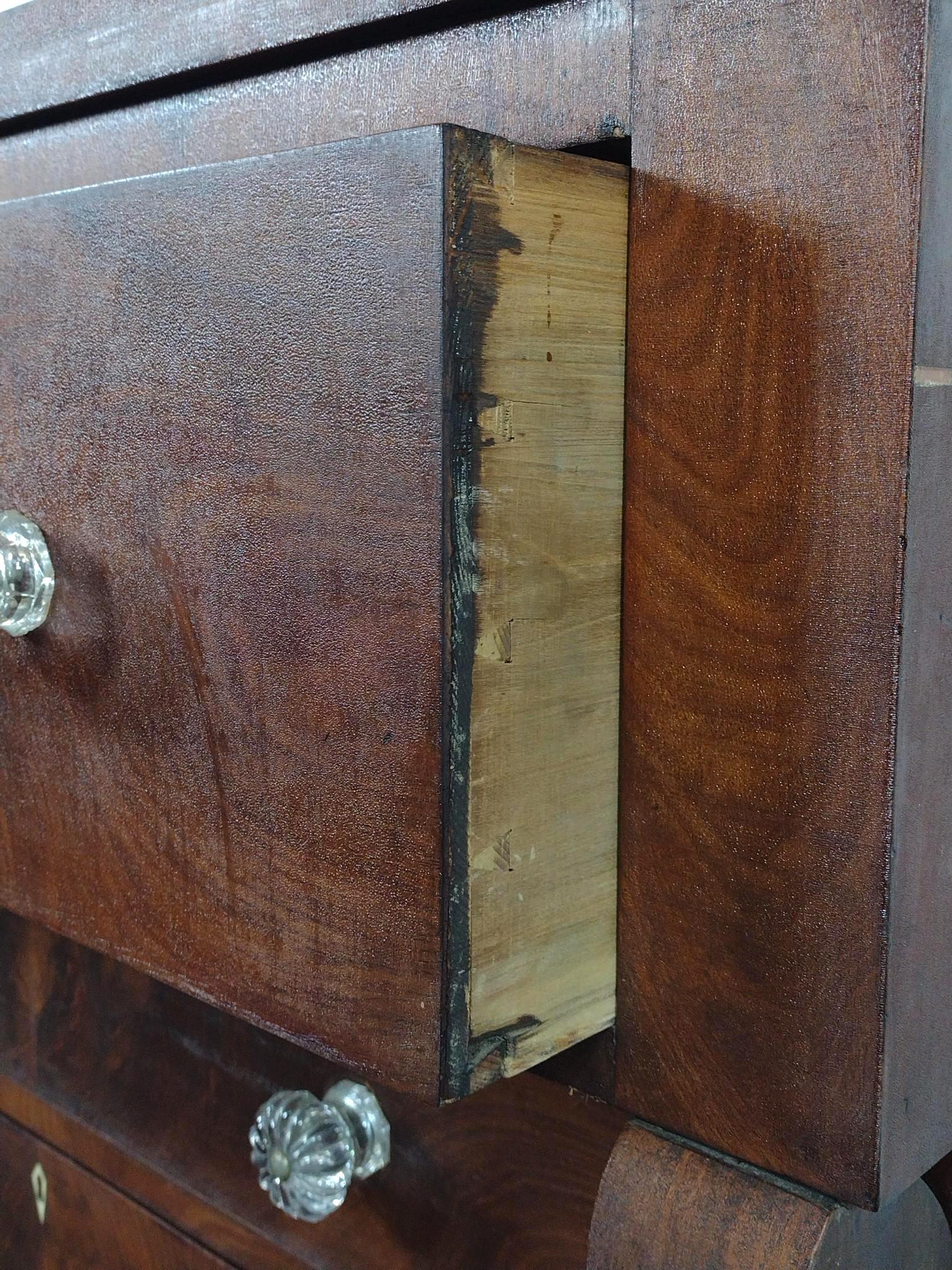 Empire Chest Bureau with Glass Drawer Pulls